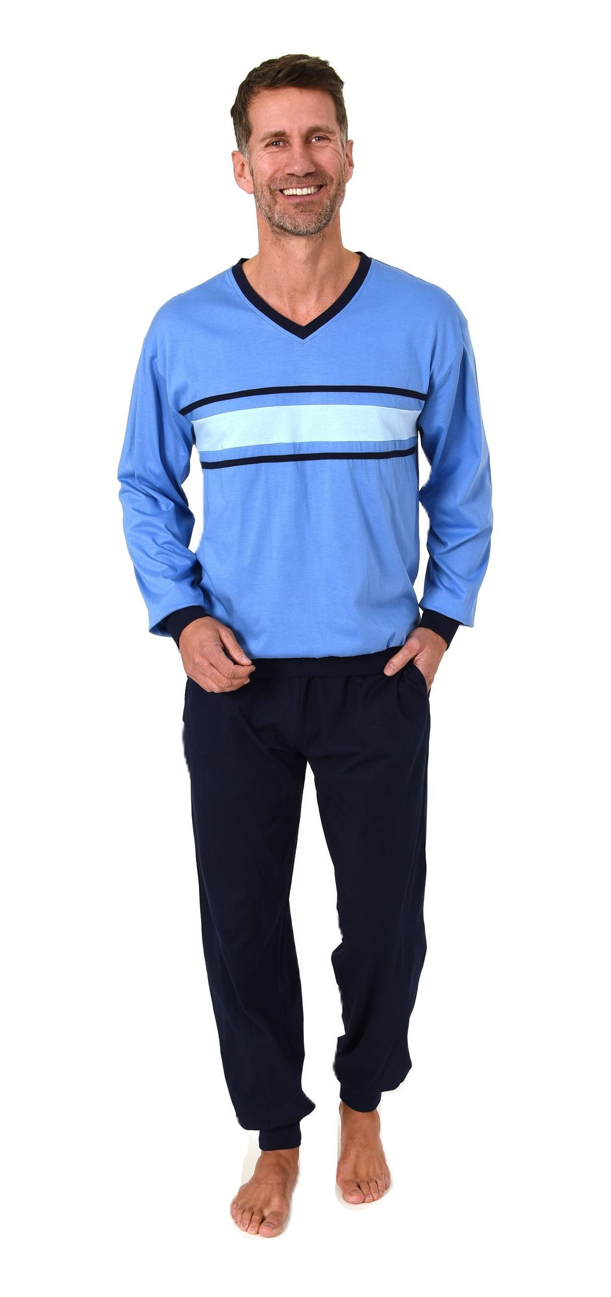 Normann Pyjama Normann Herren Schlafanzug lang günstig online kaufen