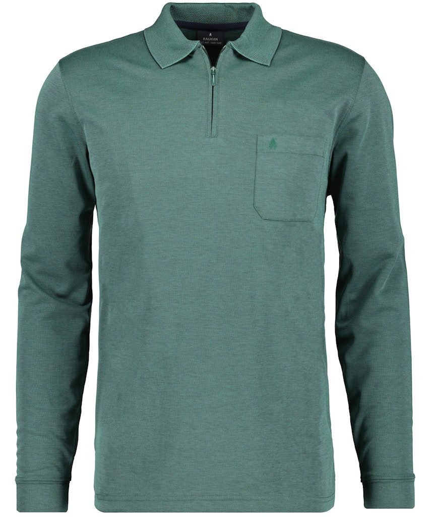 RAGMAN 3/4-Arm-Shirt Ragman / He.Polo / Polo zip soft knit LS günstig online kaufen