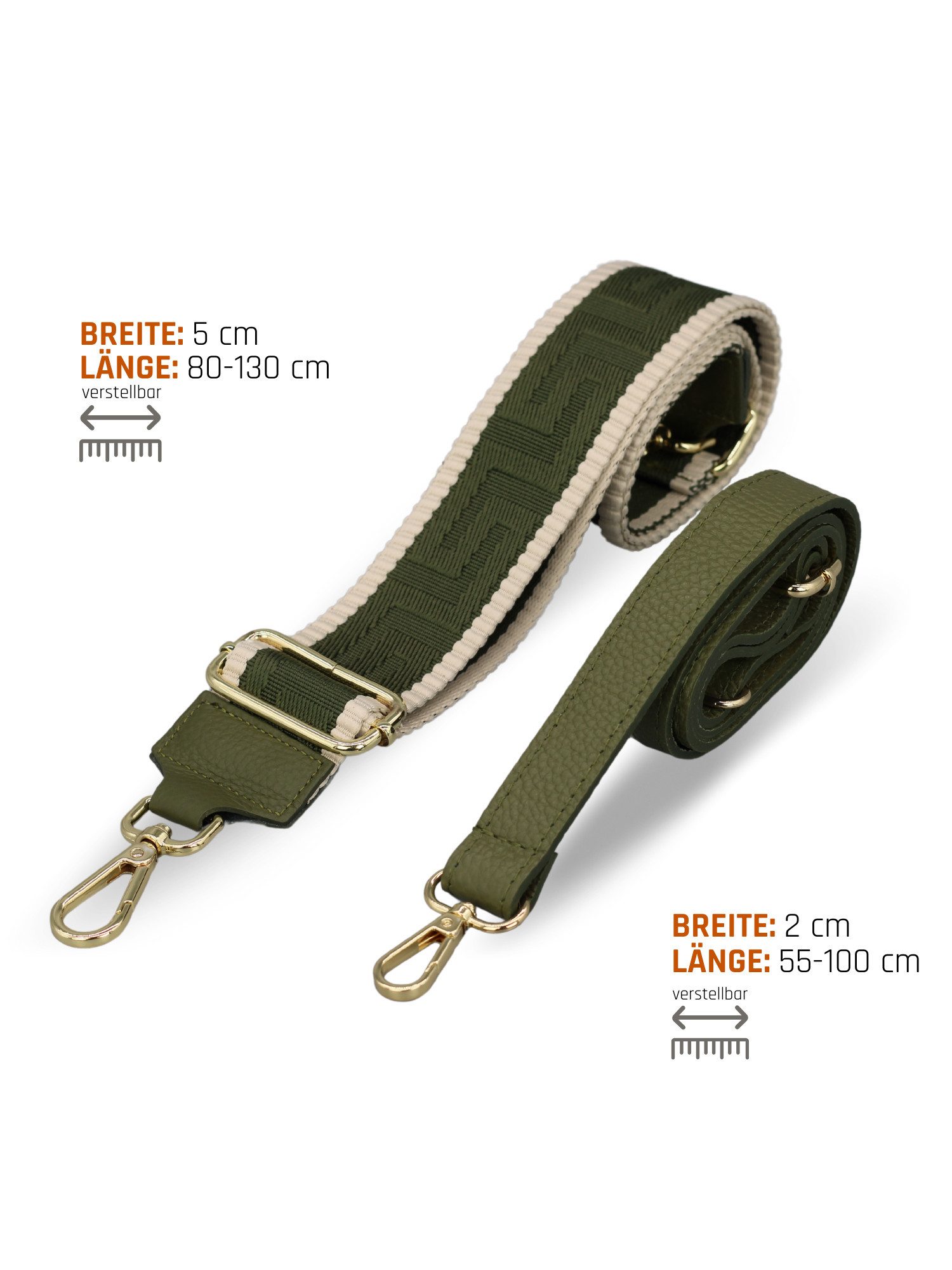 Adel Bags Bauchtasche Damen mit goldenem Reißverschluss, Bauchtasche Leder, hergestellt in Italien, mit 2 Riemen