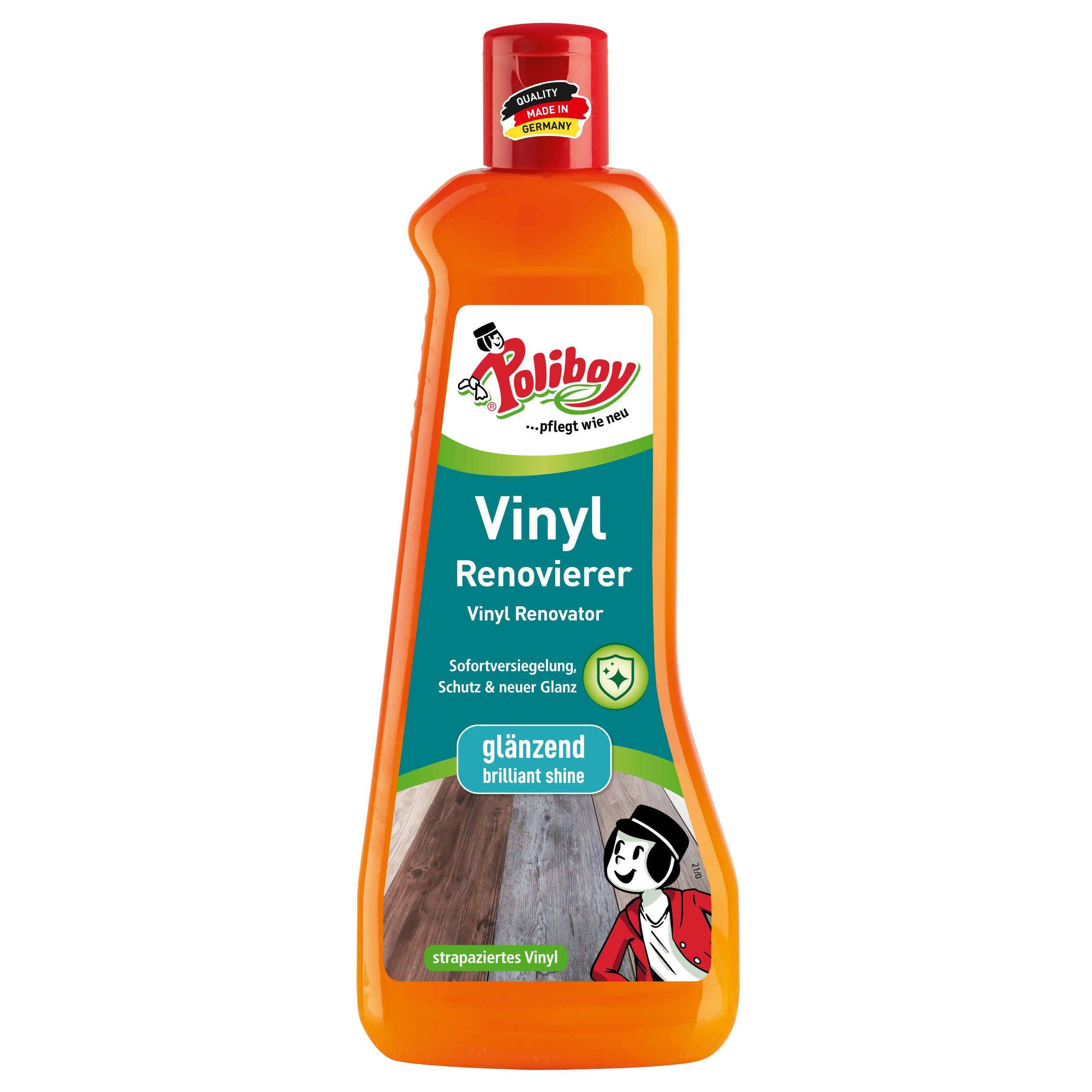 poliboy Vinyl Renovierer - 500ml - Vinyl- und Designbodenreiniger (restauriert Vinyl, Vinylböden oder Küchenböden - Made in Germany)