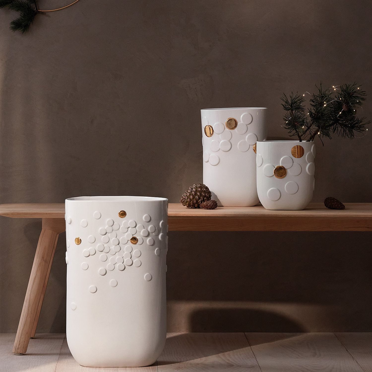 Räder Design Dekovase Goldener Punkt Klein