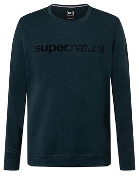 SUPER.NATURAL Sweatshirt Merino Pullover M SOLUTION CREW funktioneller Merino-Materialmix