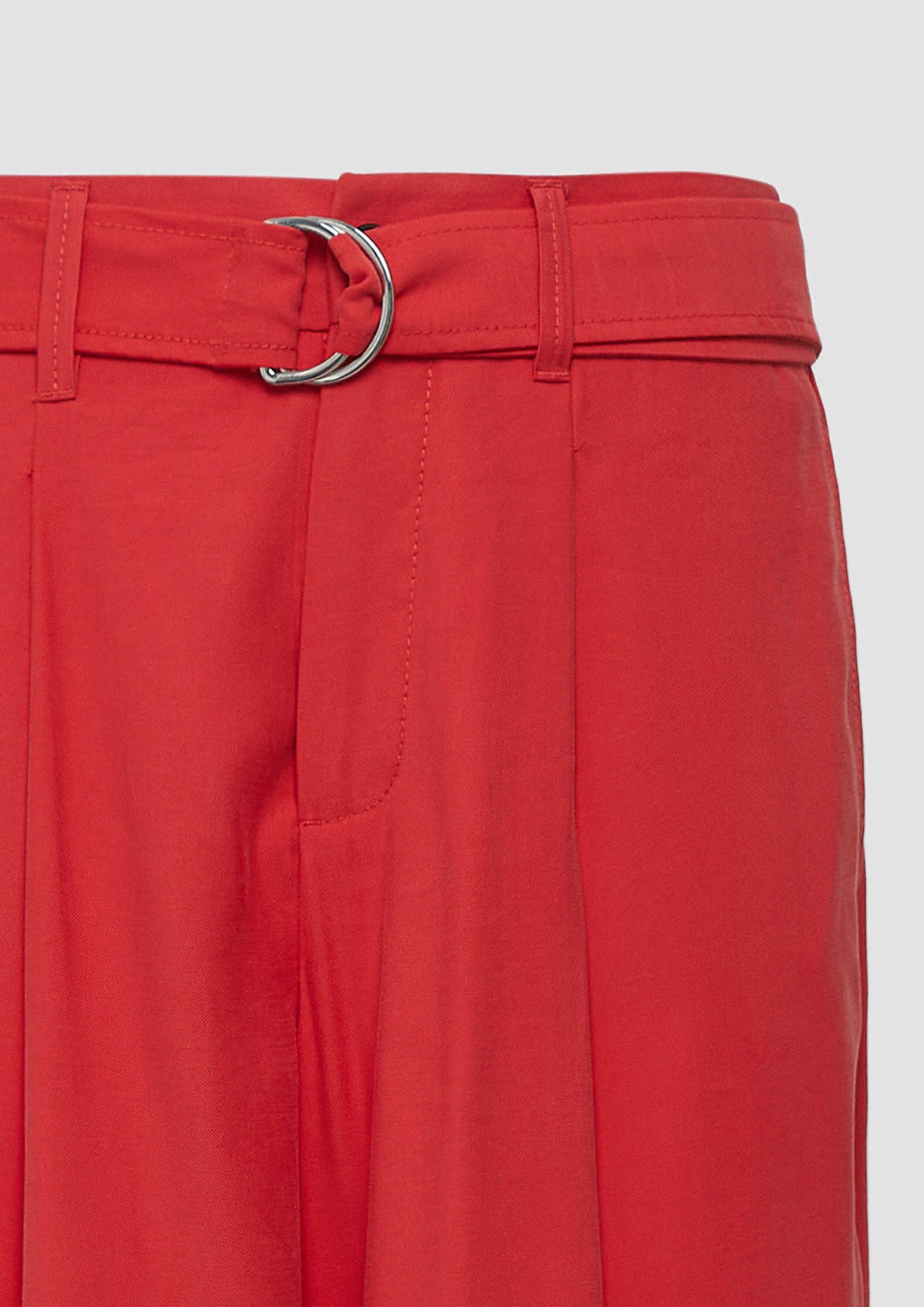 s.Oliver Chinos Hose Wide-Leg-Hose aus Viskosemix mit Stoffgürtel