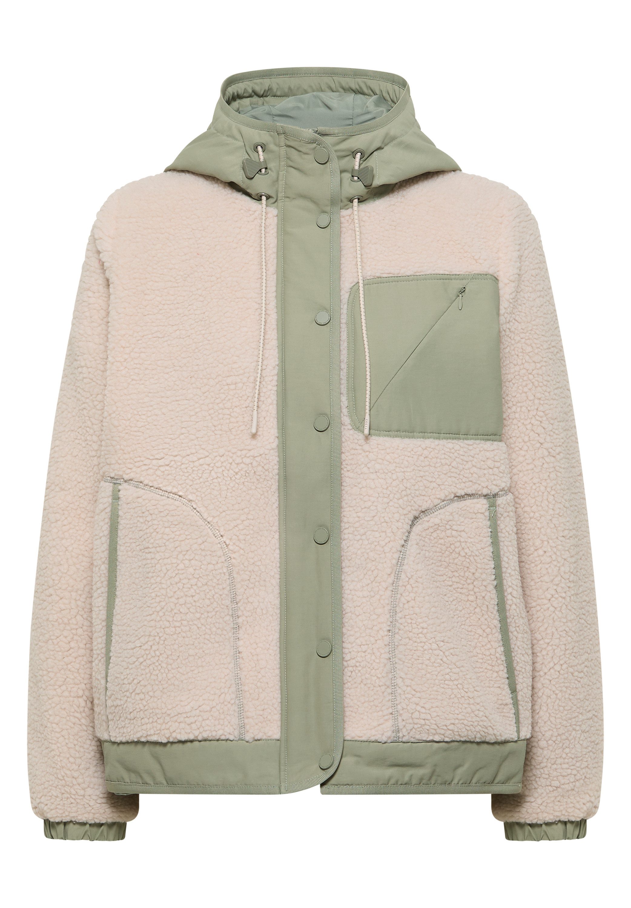 CECIL Fellimitatjacke mit Kapuze