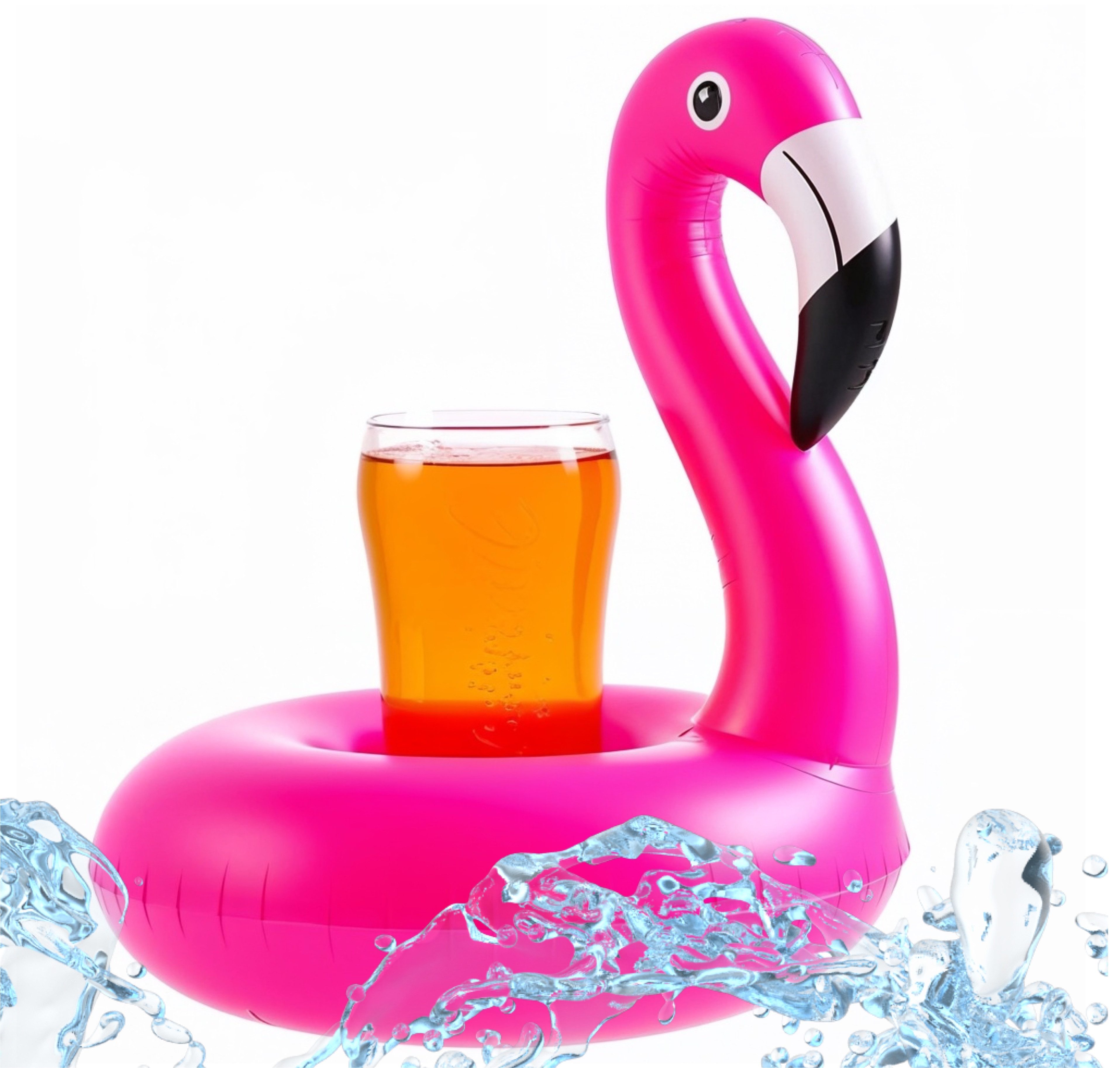 SwimAlot® Aufblasbares Partyzubehör Getränkehalter Flamingo aufblasbar Luftmatratze Schwimmring Pool