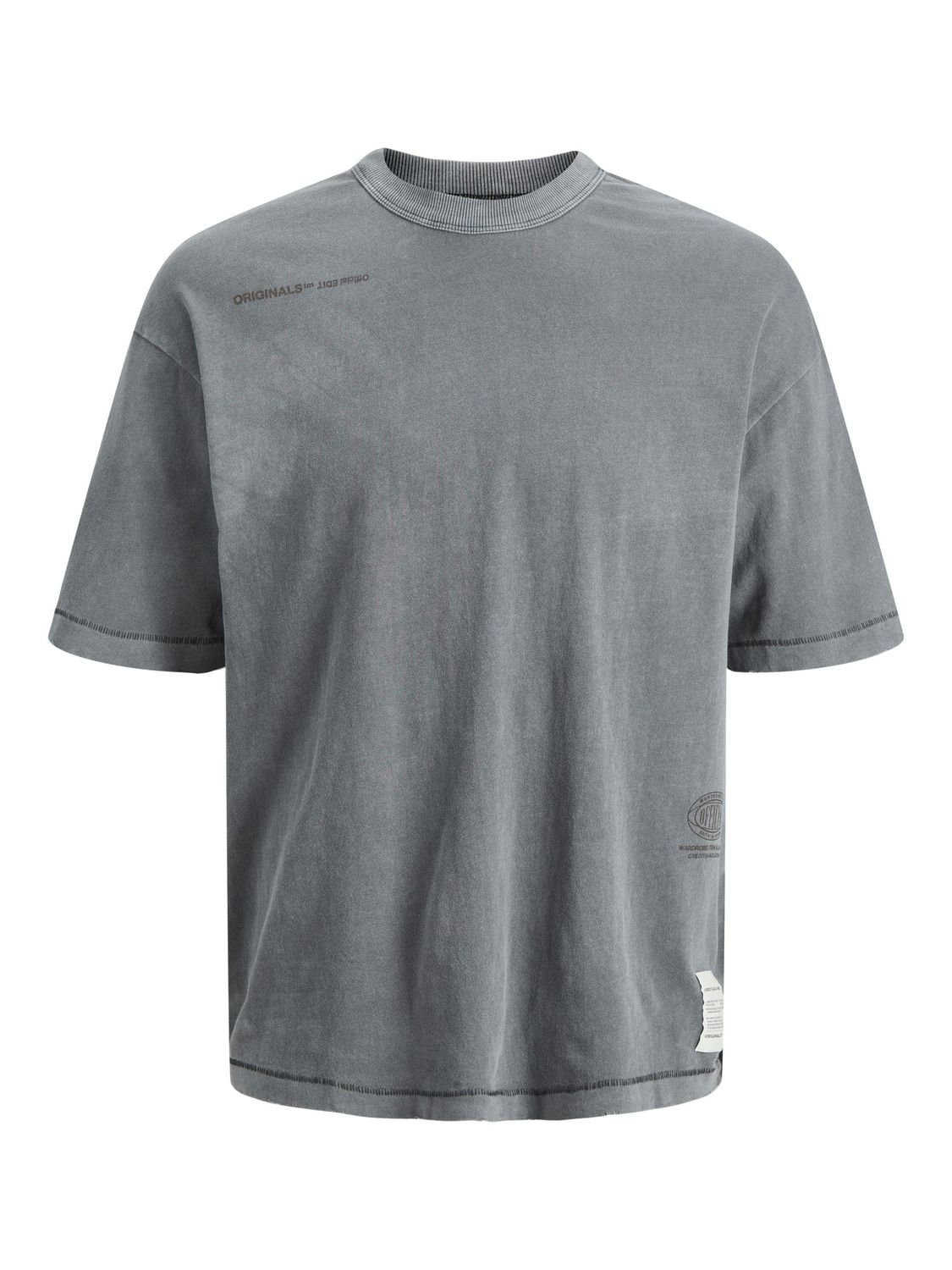 ONLY CARMAKOMA Jack & Jones T-Shirt aus JORTYPEBACKS Baumwolle 12221411 Asphalt (1-tlg)