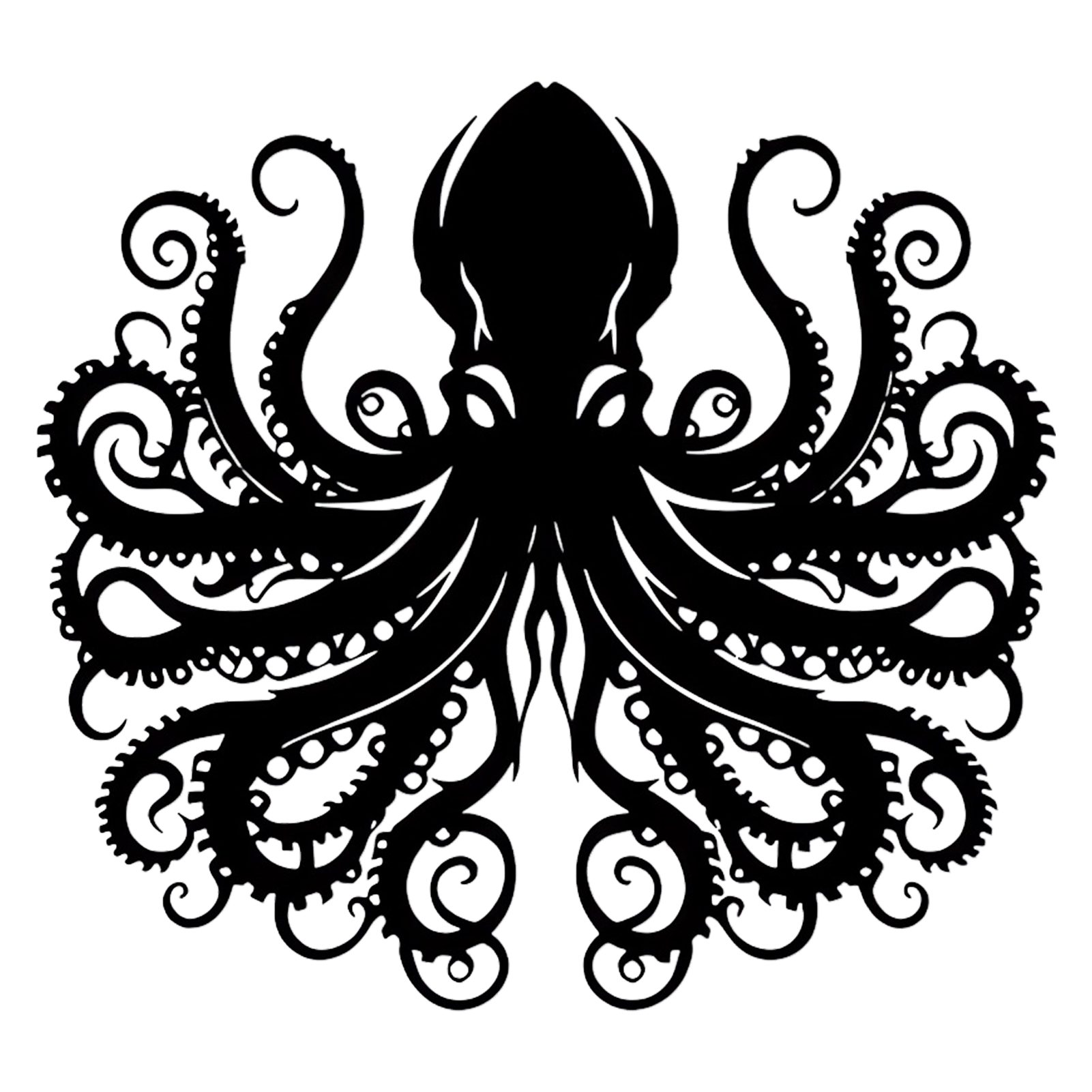 Jumpeak Wanddekoobjekt Metall Wanddekoration Oktopus,Moderne Deko als Hausgeschenk,Meeresstil, Boho Wandbild für Badezimmer Wohnzimmer,60x55cm Metall Wanddekoration