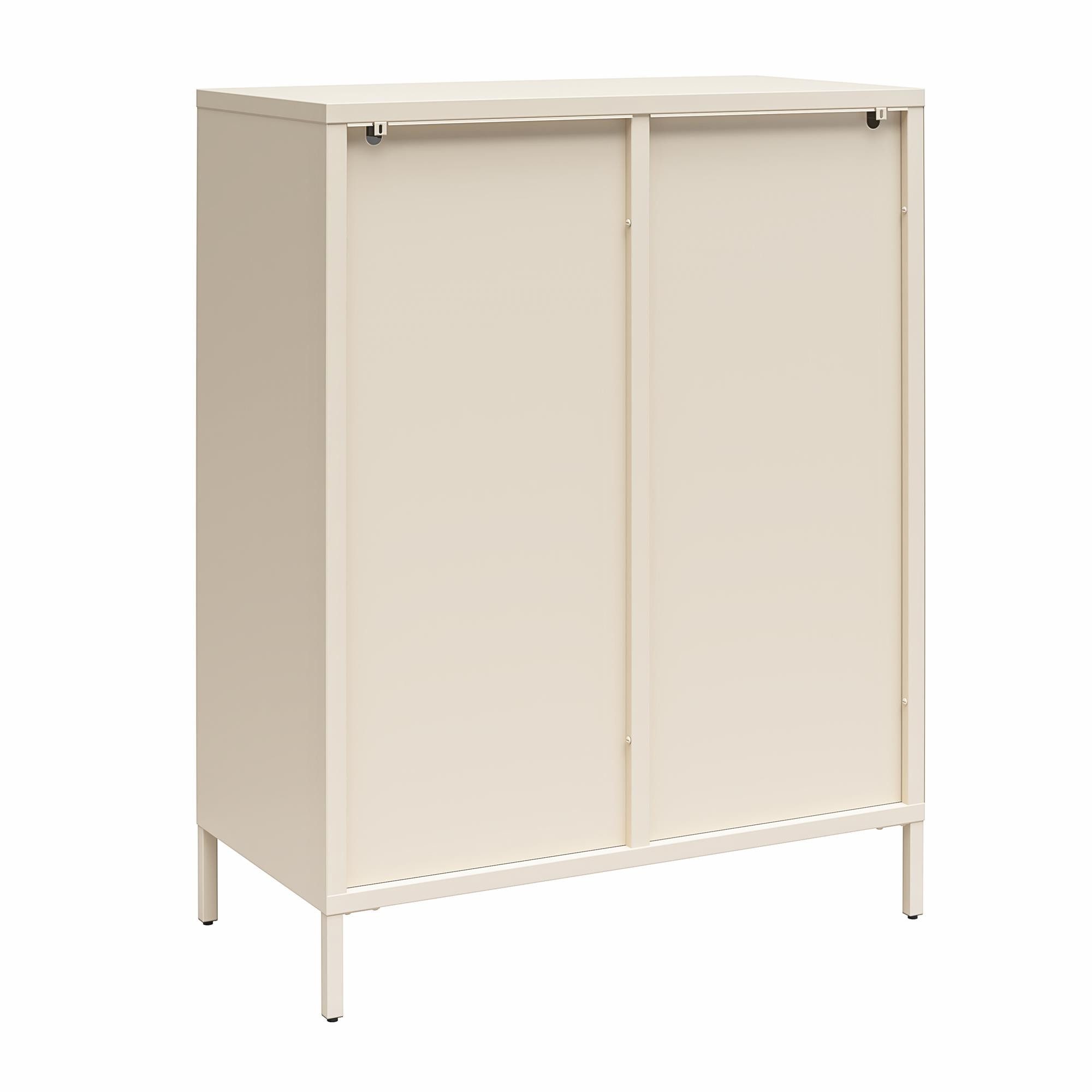 loft24 Highboard Luna, Anrichte aus Metall mit 2 Glastüren