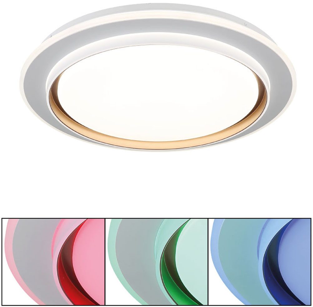 GLOBO LIGHTING Deckenleuchte JANICE, LED fest integriert, LED Deckenleuchte für Wohn- & Schlafzimmer RGB