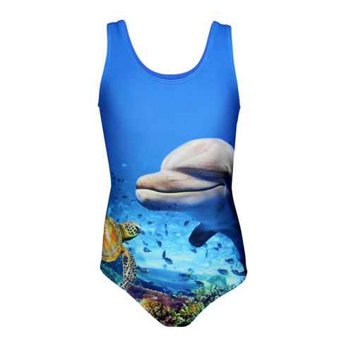 Aquarti Badeanzug Aquarti Mädchen Badeanzug mit Ringerrücken Print
