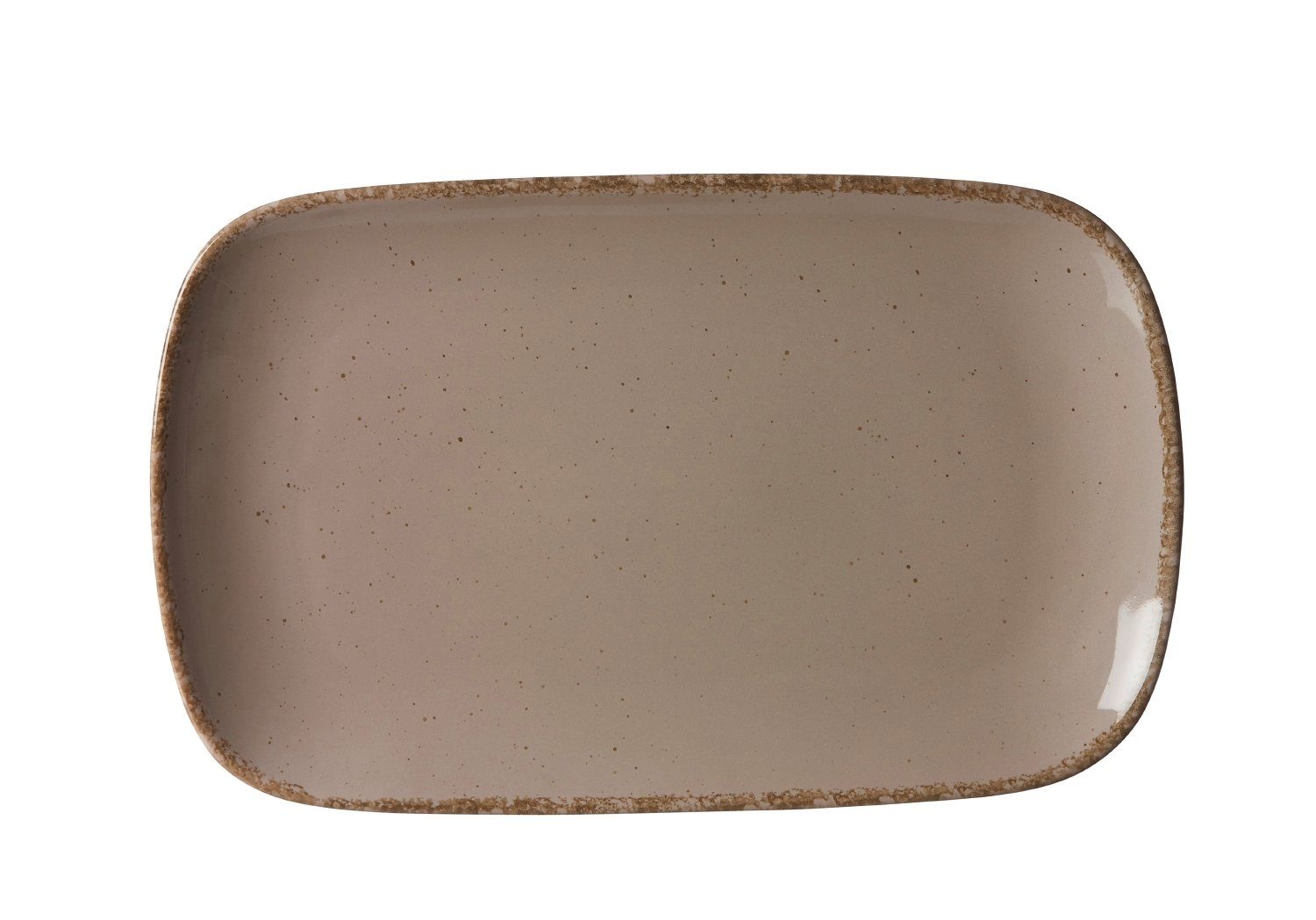 Ritzenhoff & Breker Servierplatte Casa grau Platte rechteck. 33x20cm, Porzellan