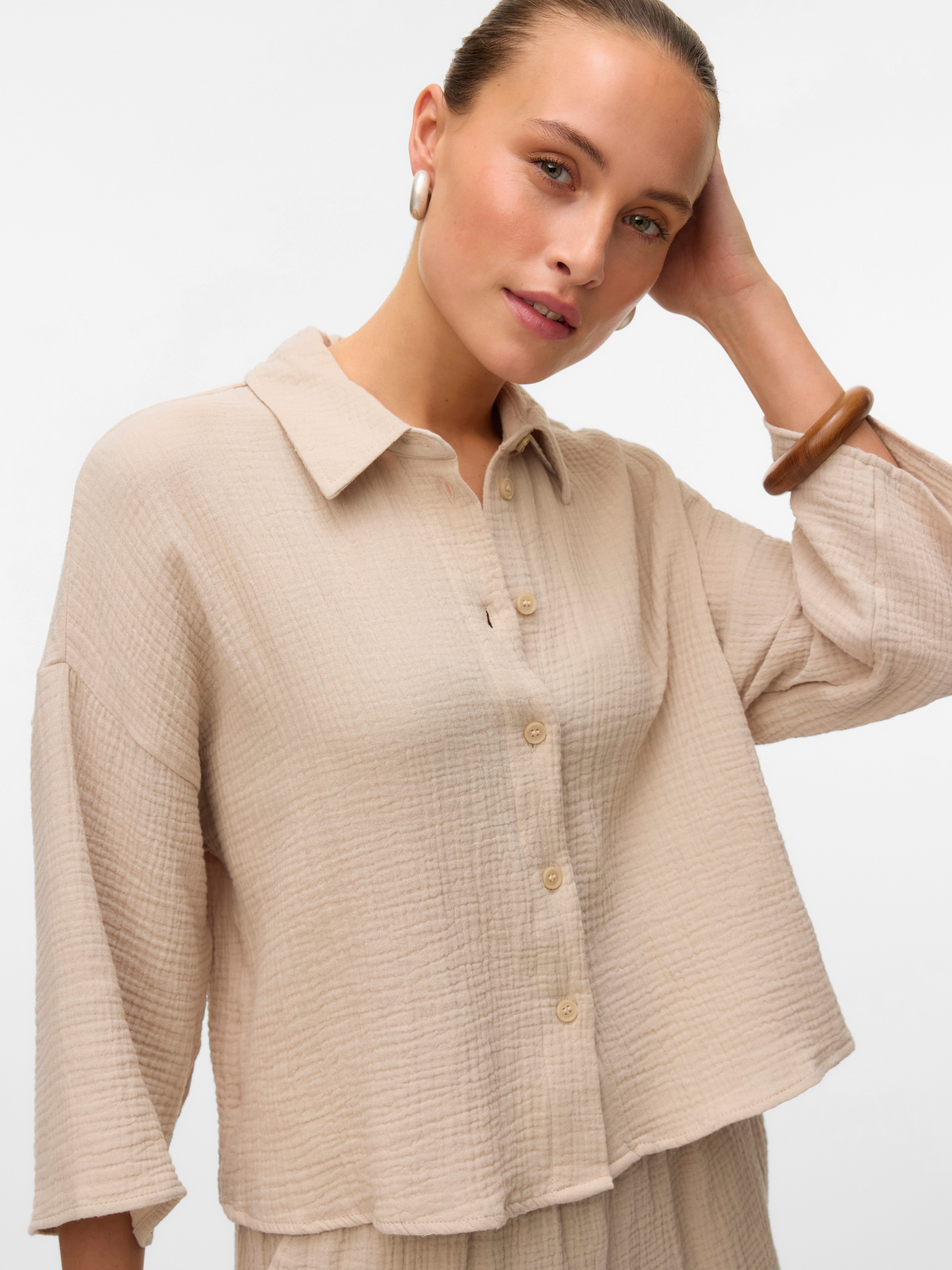 Vero Moda Hemdbluse VMNATALI CROP SHIRT günstig online kaufen