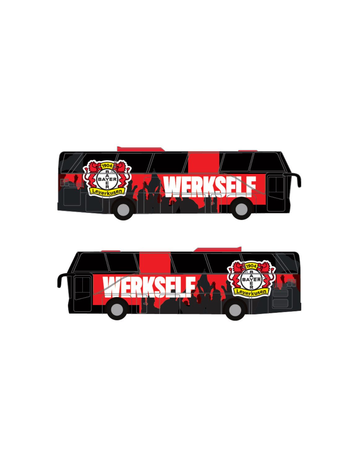 Bayer 04 Leverkusen Spielzeug-Bus Bayer 04 Leverkusen Mannschaftsbus