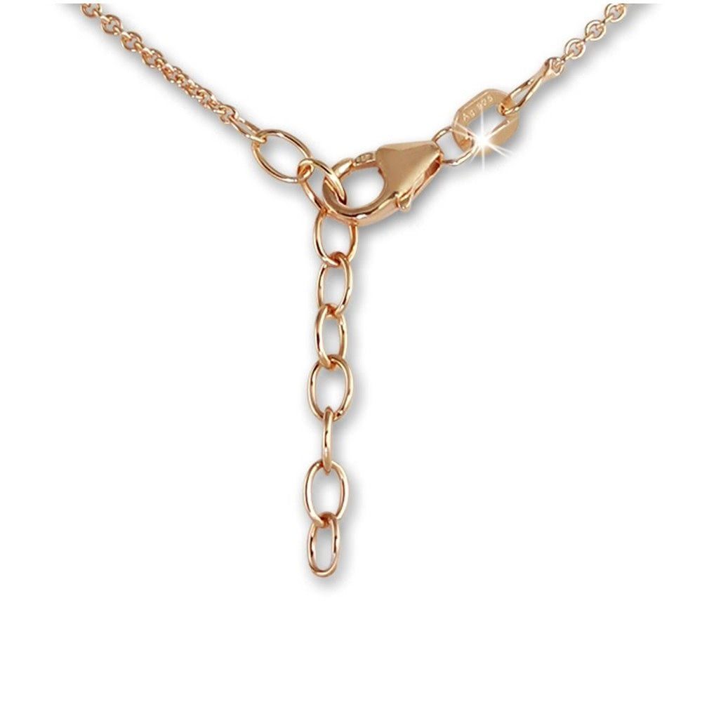 42cm Colliers Collier ca. Silber, vergoldet SilberDream Collier SilberDream 925 (Roségold rosegold, bis Sterling 46,5cm, weiß