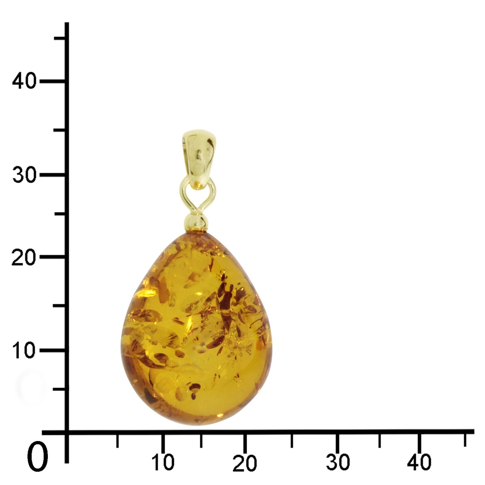 OSTSEE-SCHMUCK Kettenanhänger Ostsee-Schmuck Anhänger Tropfen ca. 22 mm lan günstig online kaufen