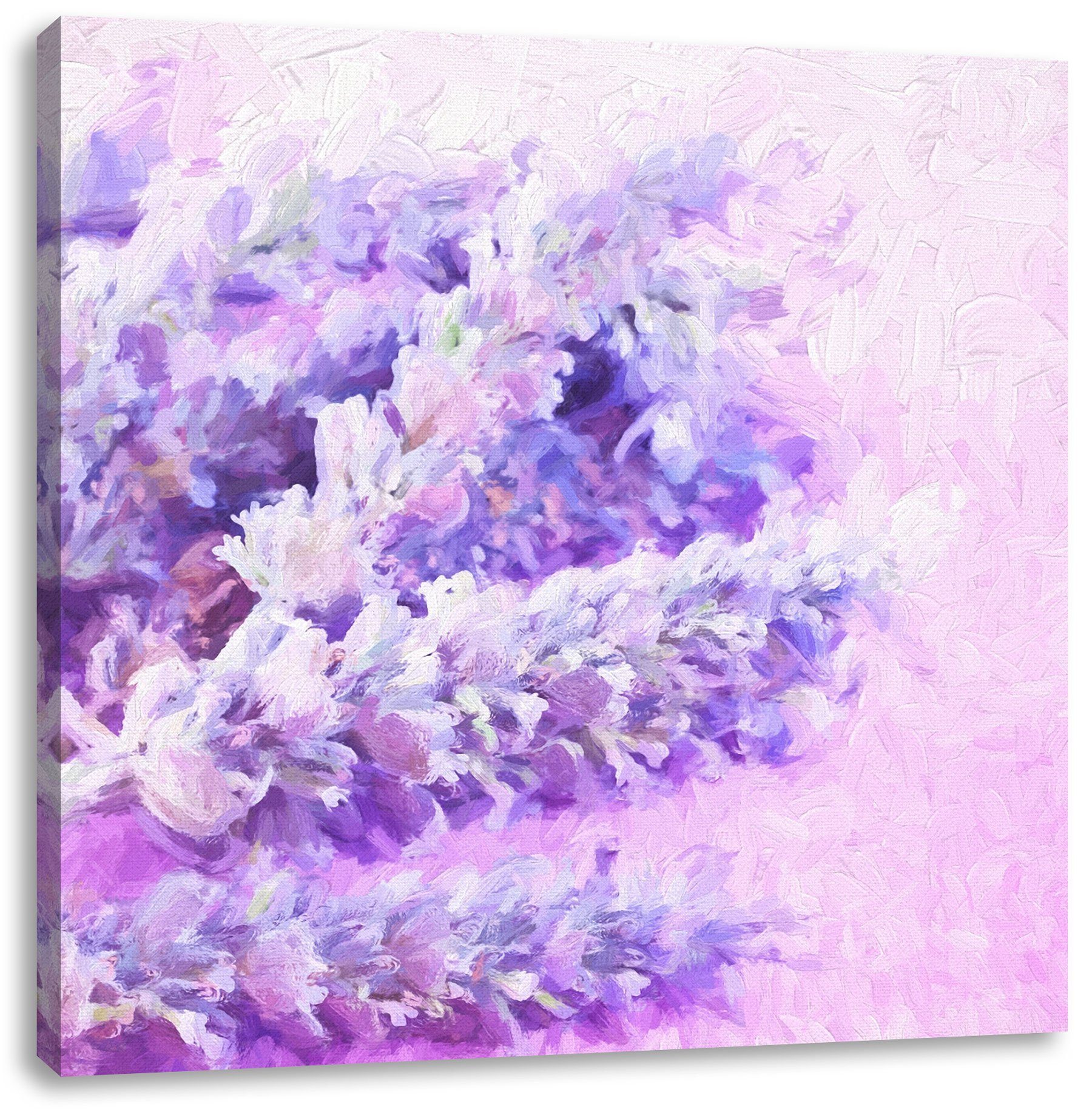 bespannt, St), Leinwandbild Kunst Lavendel Leinwandbild (1 getrockneter Lavendel Pixxprint inkl. Kunst, fertig getrockneter Zackenaufhänger