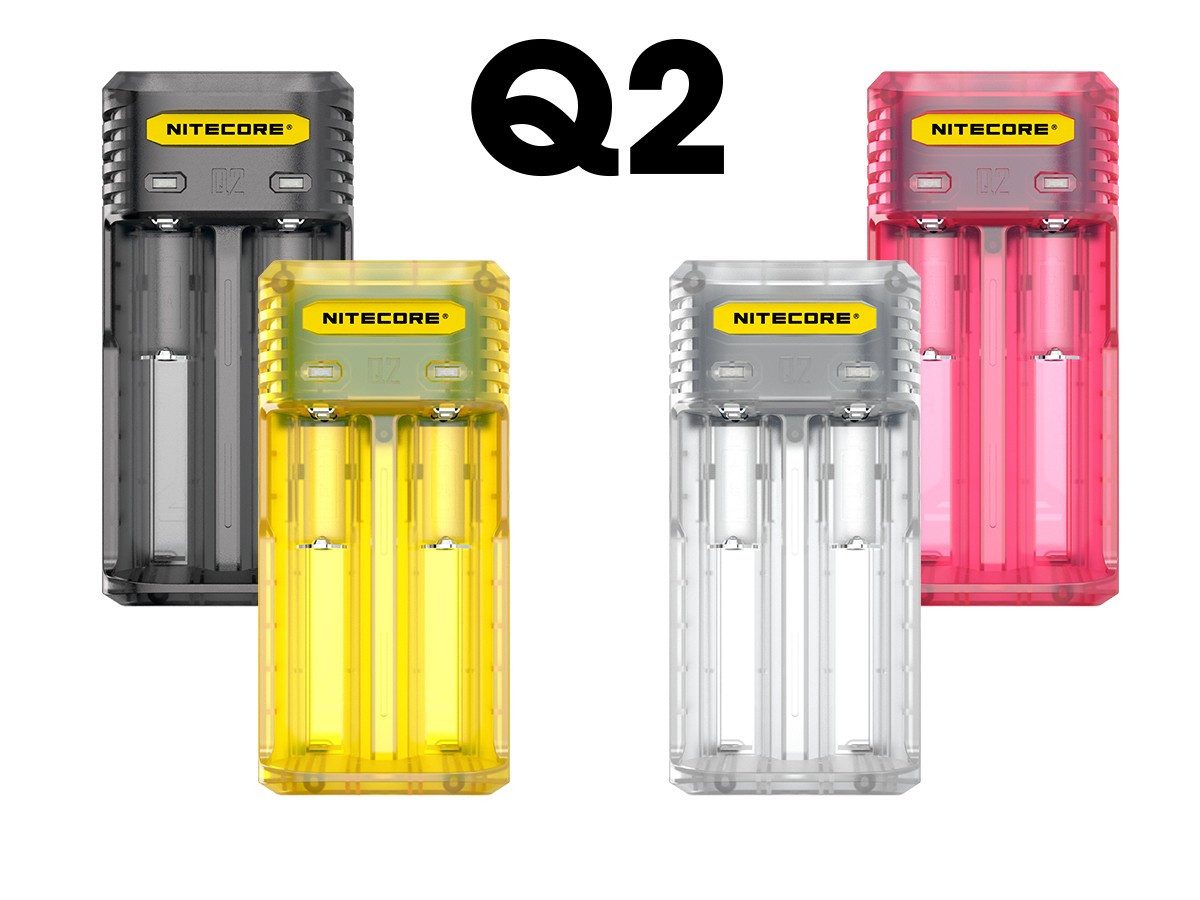 Nitecore Nitecore Q2 - Schnelladegerät für Li-Ion Akkus, 2 Schachtlader - 4 Fa Akku-Ladestation