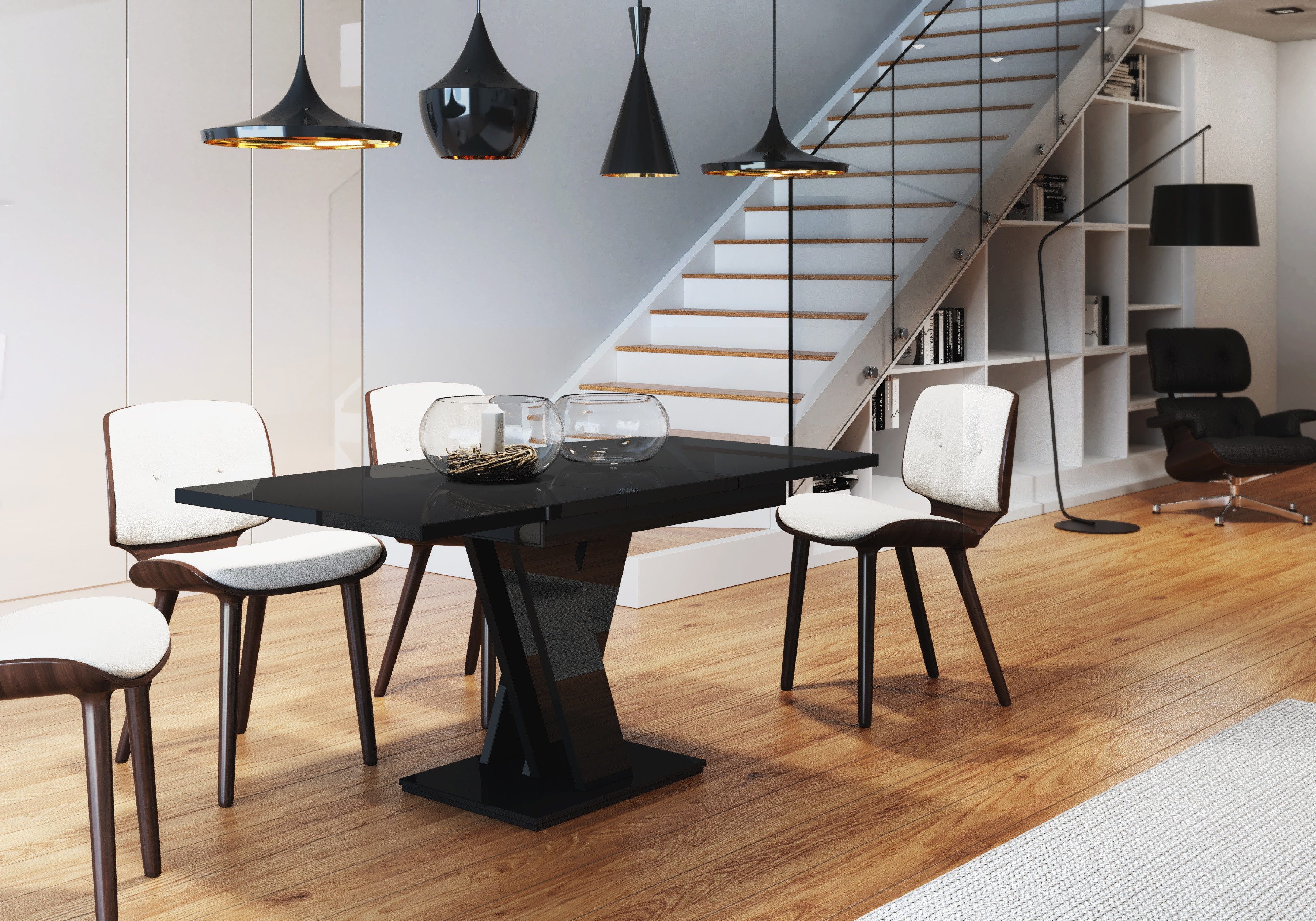 Compleo Esstisch Vinci Esszimmertisch, ausziehbar 120-160 cm, Esszimmer