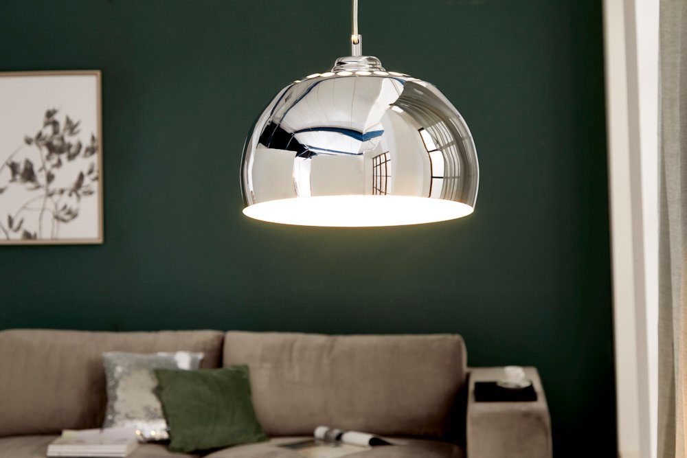 riess-ambiente Hängeleuchte CHROME BALL 32cm chrom, ohne Leuchtmittel, Wohnzimmer · Metall · Kugel · Esszimmer · Modern