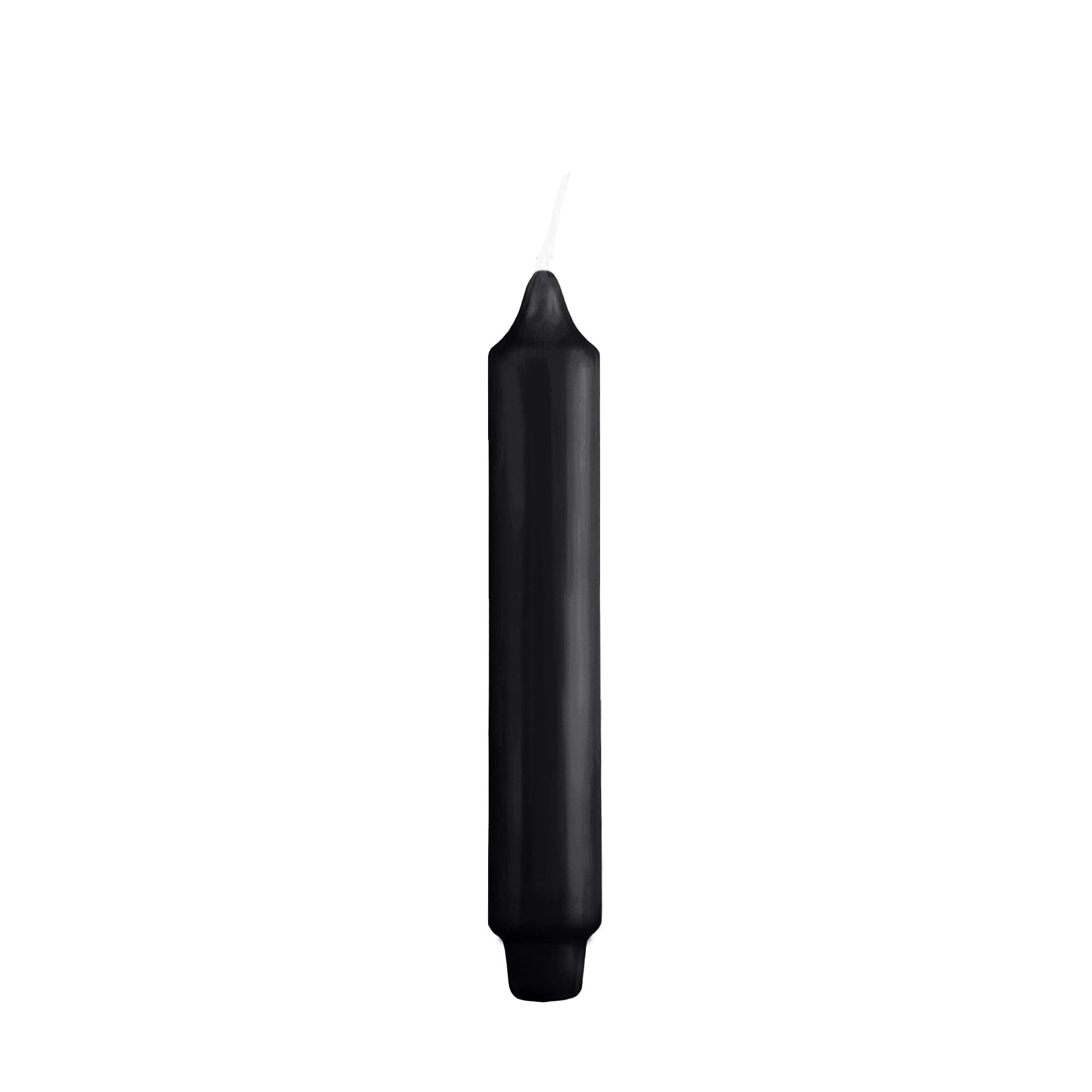 Kopschitz Kerzen Tafelkerze Stabkerzen mit Zapfenfuß Schwarz, 250 x Ø 30 mm, 12 Stück