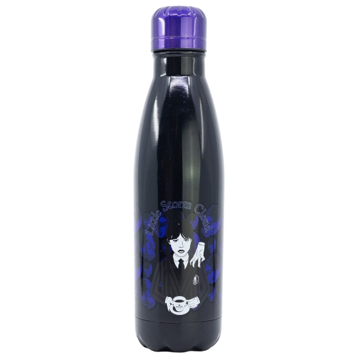 Wednesday Trinkflasche - Stainless Steel Bottle 780 ml mit Schraubverschluss, Edelstahl und Rostfrei