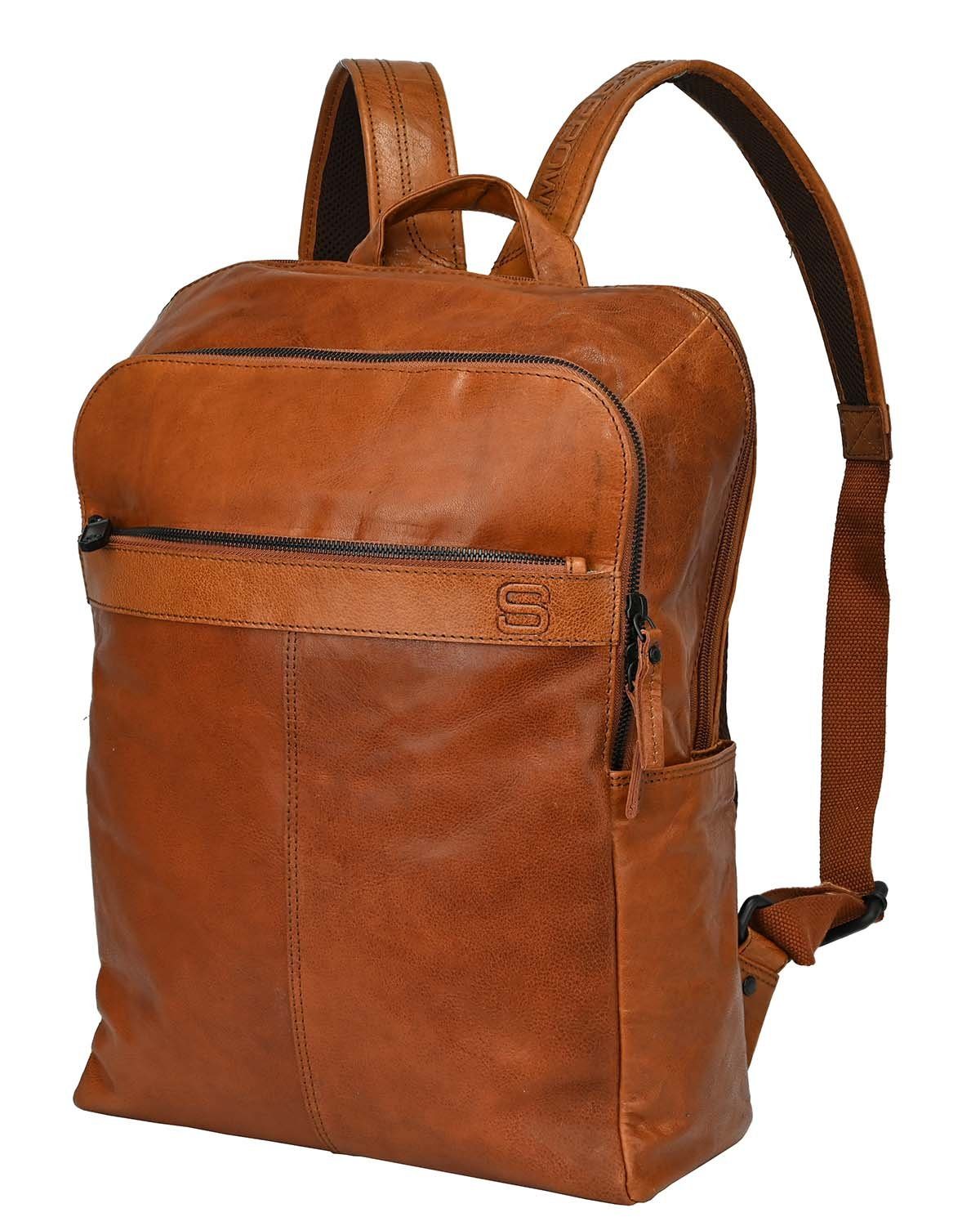 Cityrucksack Spikes & Sparrow-Laptop-Backpack brandy