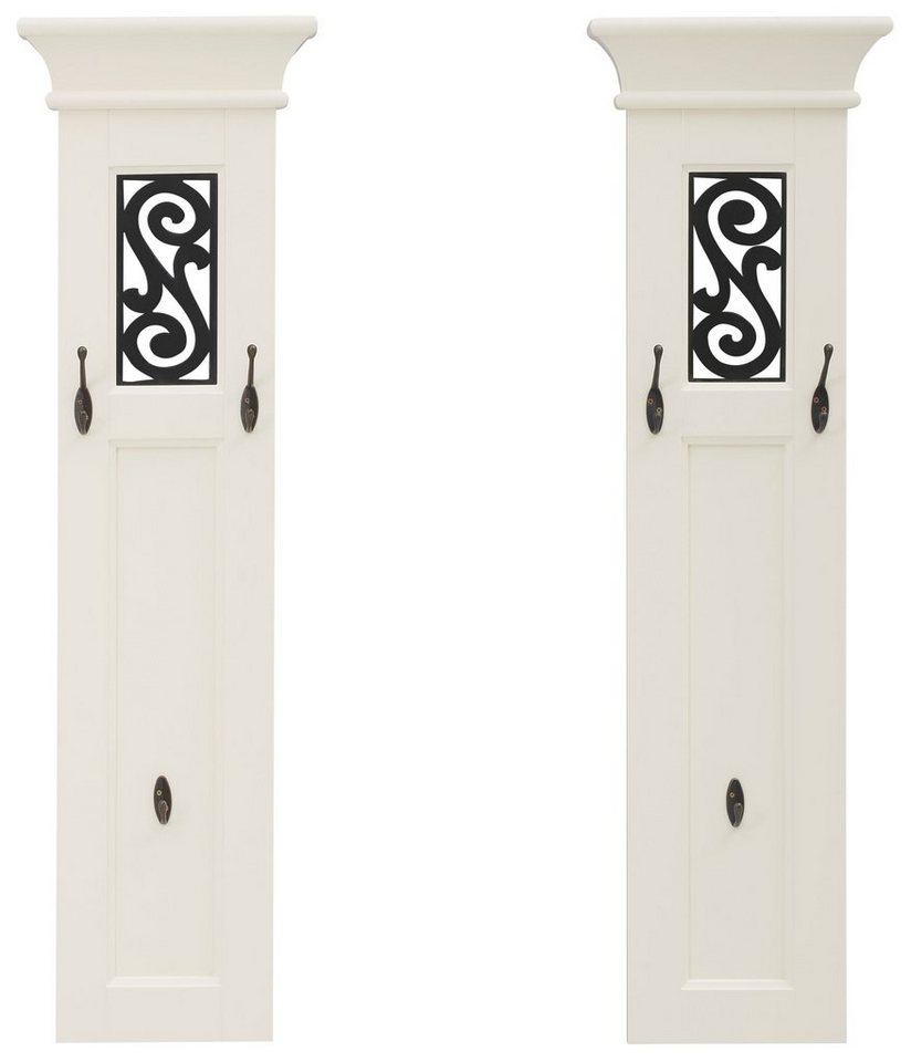 Home affaire Garderobenpaneel Arabeske (2 St), mit formschönen schwarzen  Ornamenten, Breite 30 cm