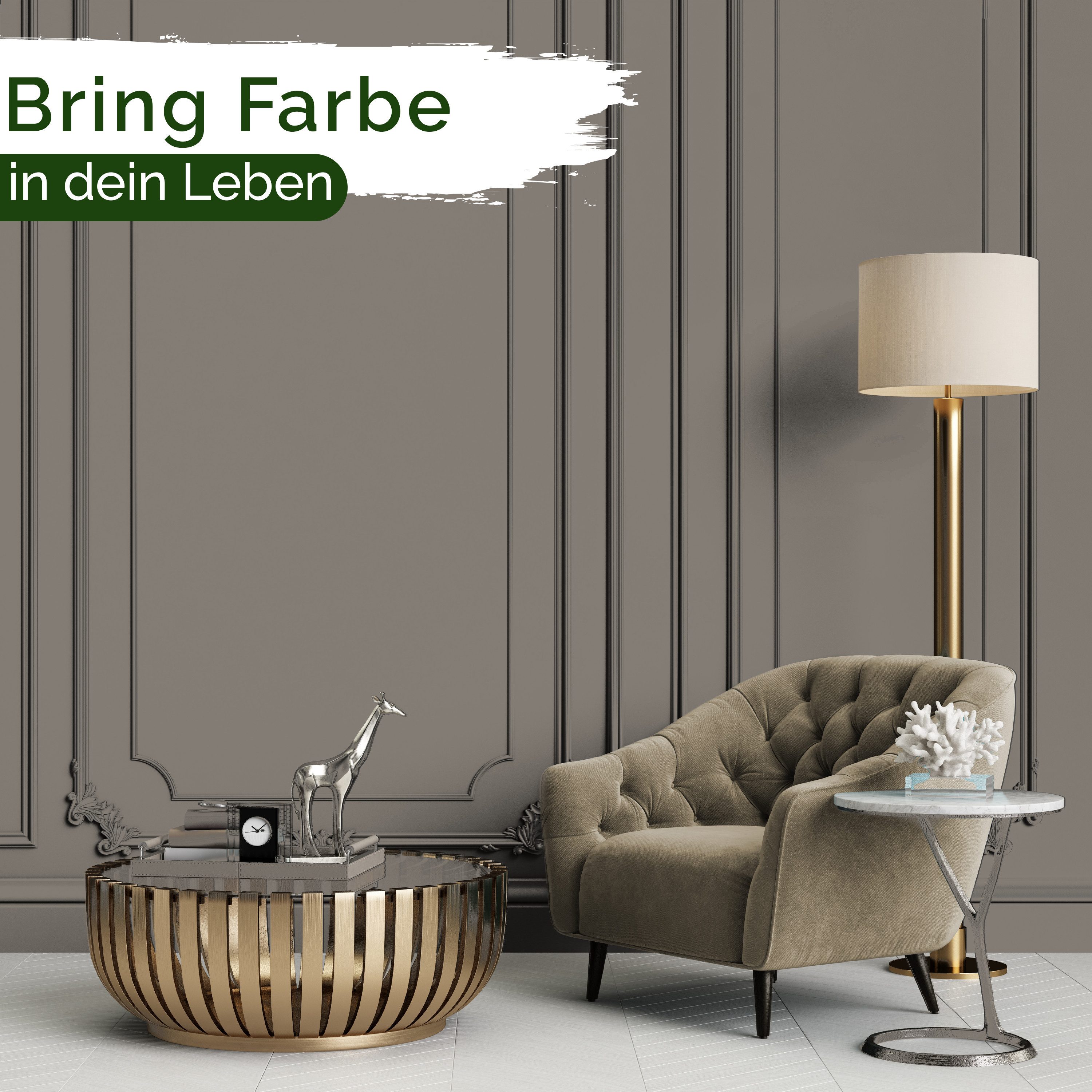 Veluxis Wandfarbe Veluxis® Wandfarbe Universal, Deckkraft-Klasse 1, Streifenfrei, tropfarm & VOC-frei