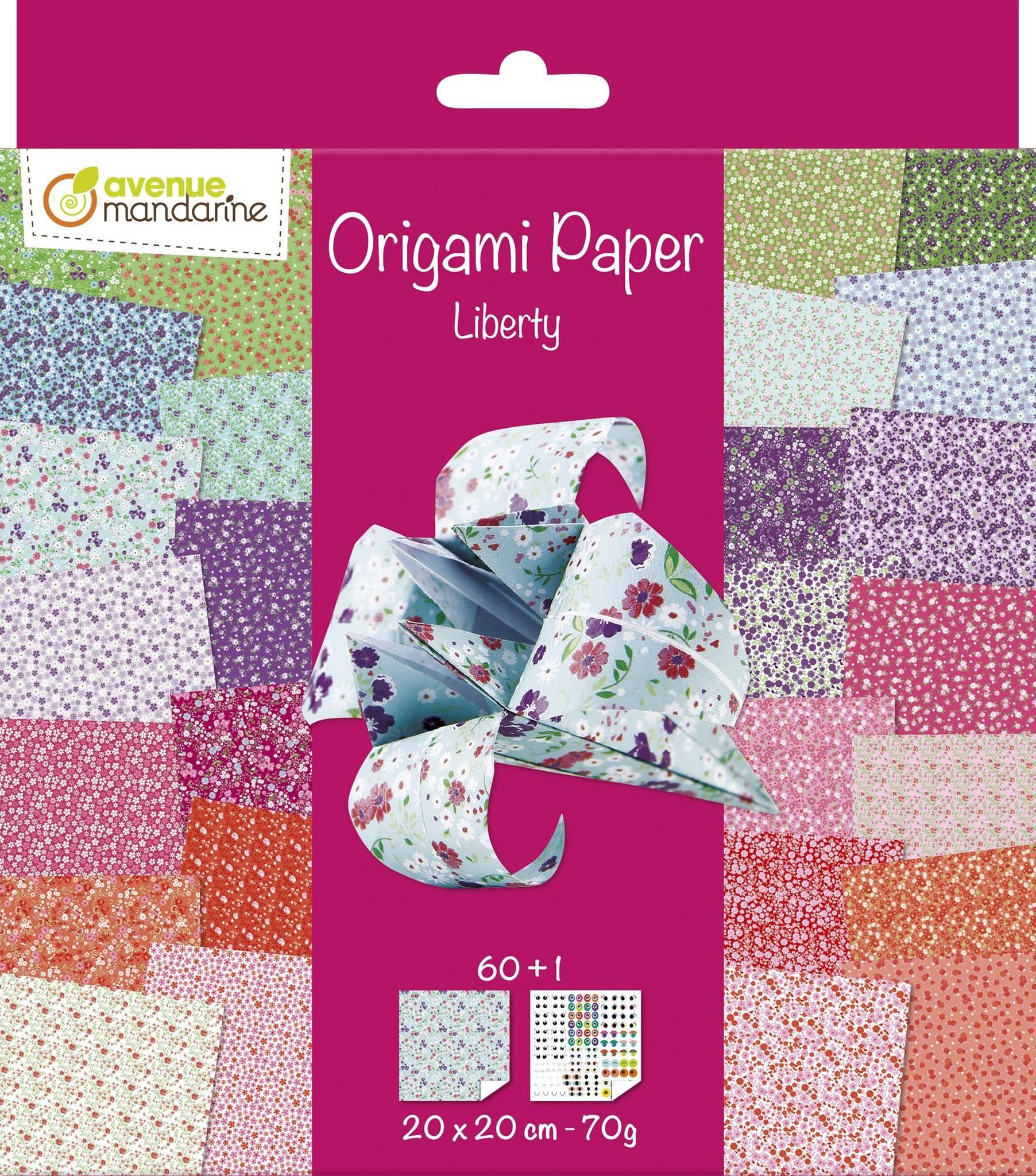 Avenue Mandarine Bastelkartonpapier Avenue Mandarine Origamipapier 20x20 60Bl 70g Liberty