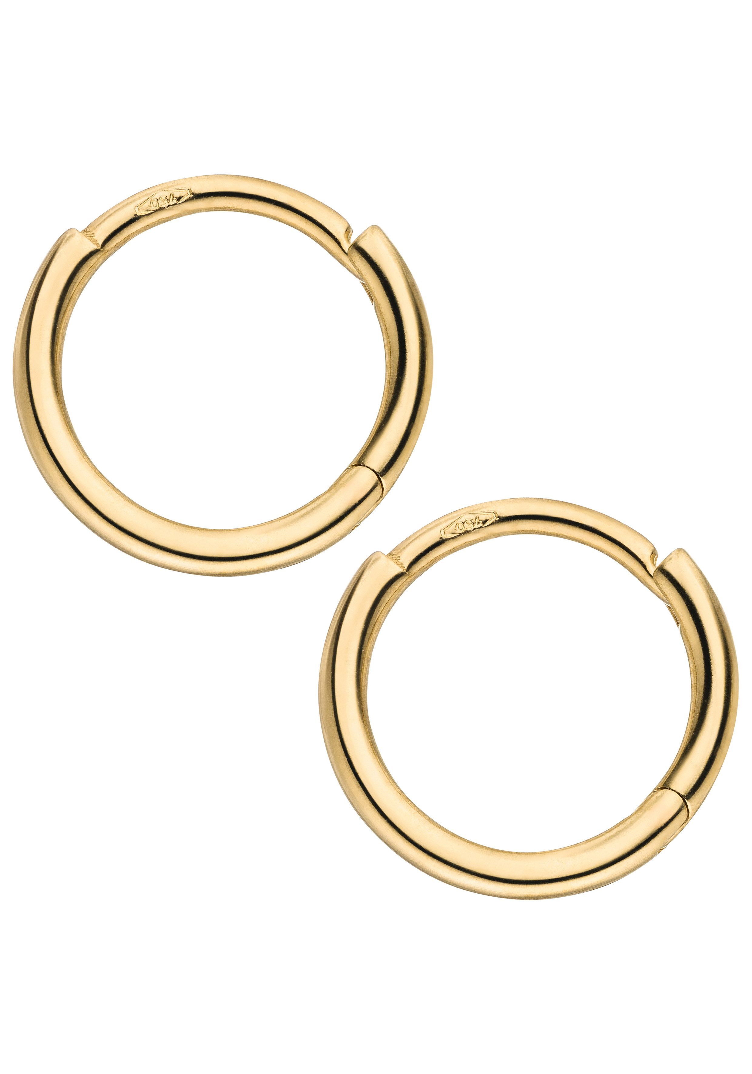 JOBO Paar Creolen, 750 Gold 11 mm