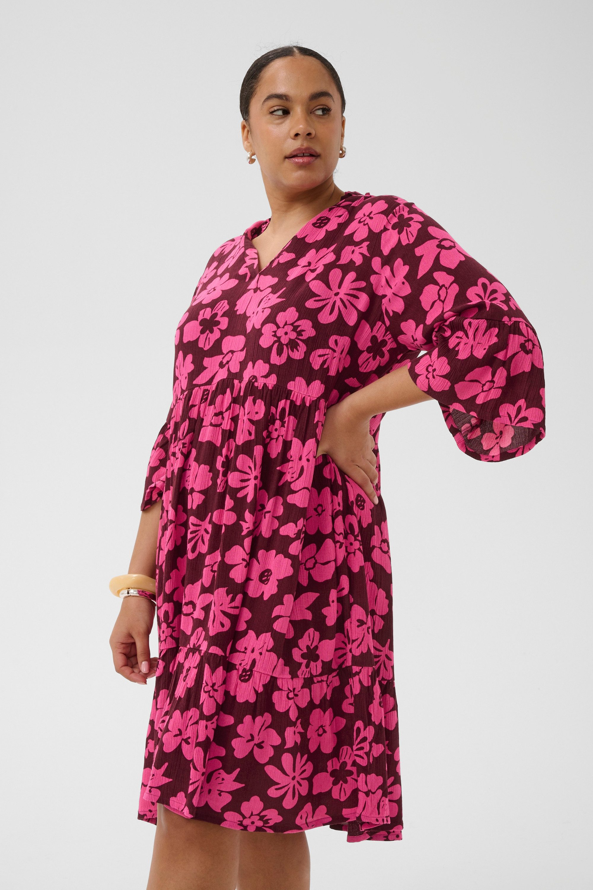 KAFFE Curve Blusenkleid Kleid KCisma Große Größen