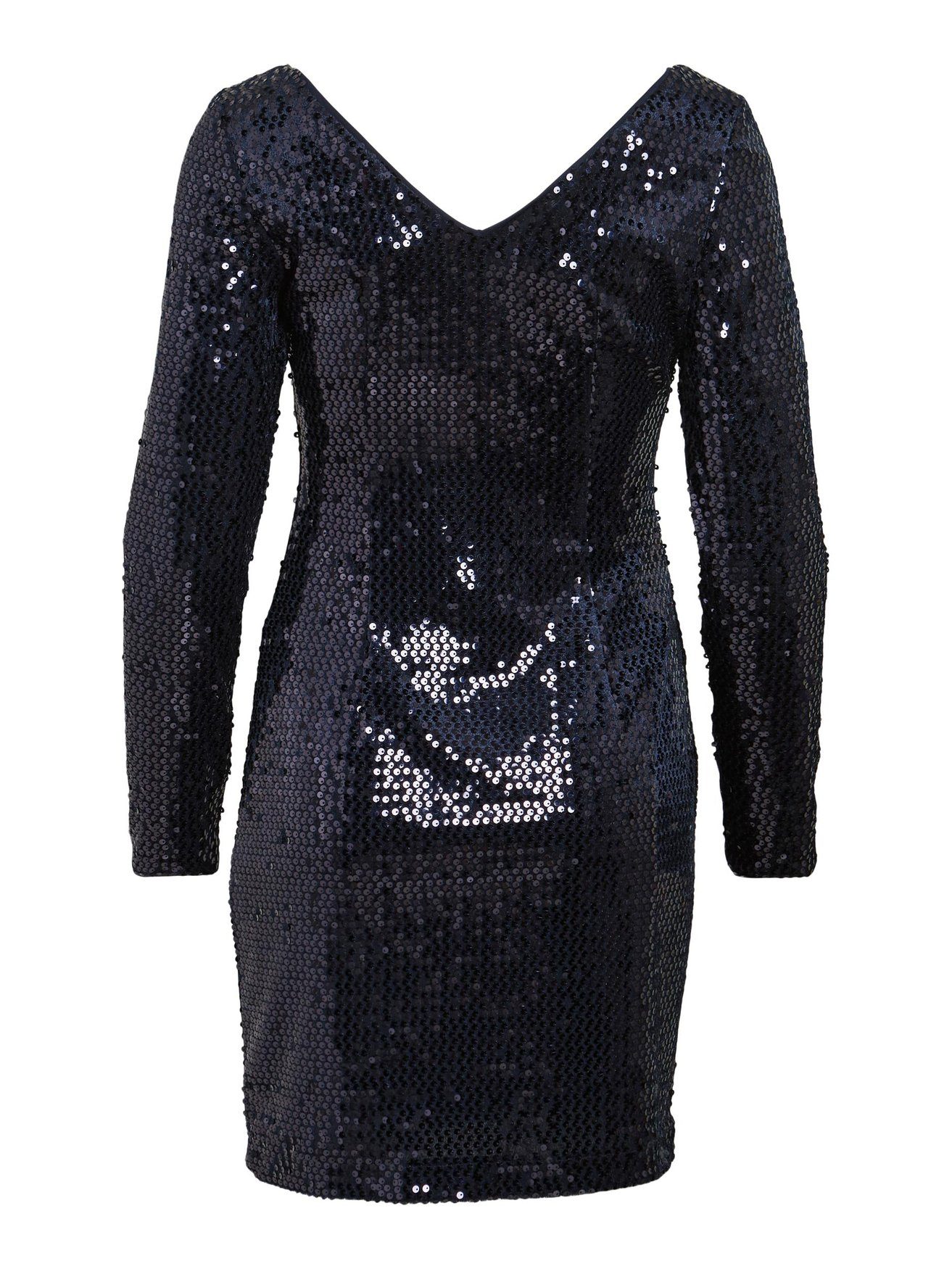 Vila Abendkleid Mini Pailletten V-Ausschnitt VISADIE (kurz) VISADIE L/S V-N günstig online kaufen