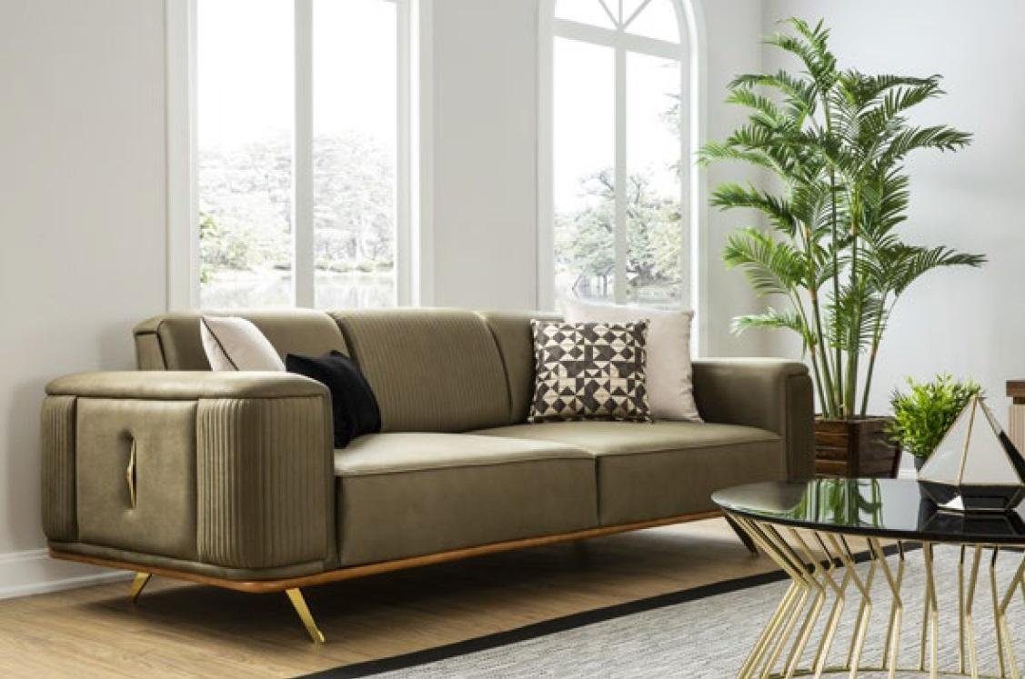 JVmoebel 4-Sitzer Sofa 4 Sitz Wohnzimmer Viersitzer Design schwarz Textil Couchen | Einzelsofas