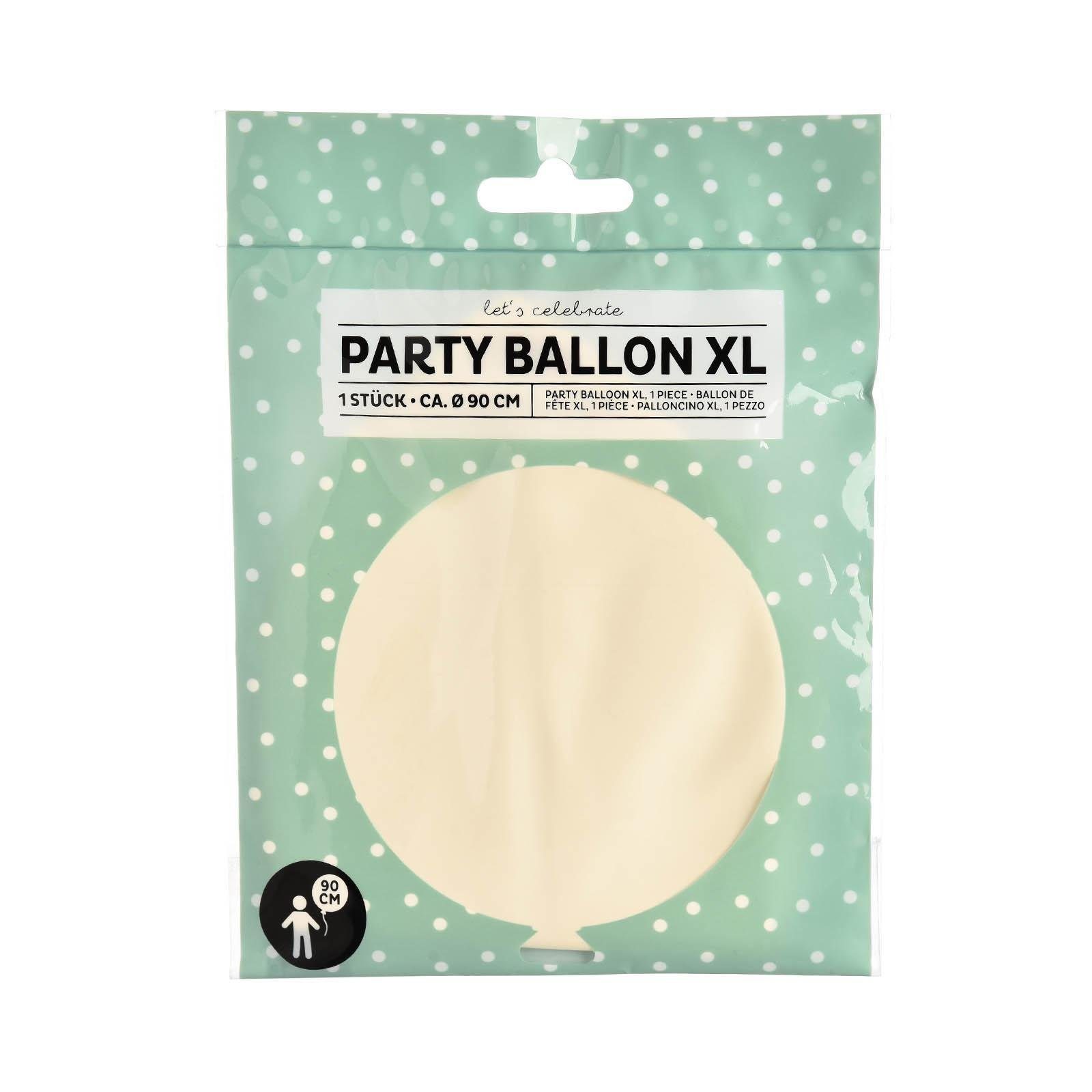 90 Zentimeter, Zentimeter XL-Luftballon H Latex, aus Depot Luftballon 90 Uni, Ø Weiß