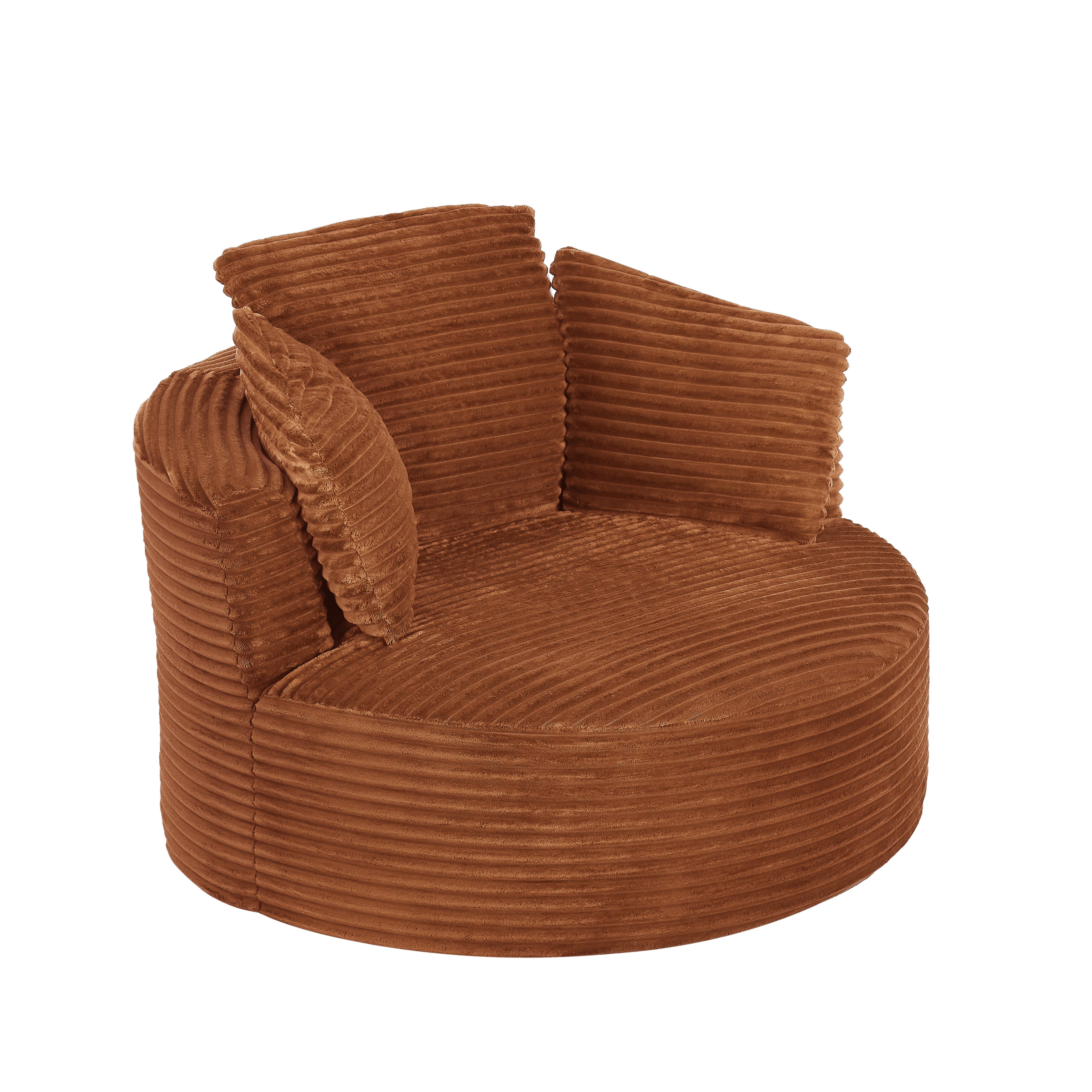 ANYSUN Relaxsessel Lesesessel,Armsessel,Tonnensessel,Loungesessel,Sitzsack (Übergroßer runder Cord-Sofastuhl, moderner Chaiselongue-Stuhl), für Wohnzimmer, Büro, Wohnung,kein Zusammenbau erforderlich