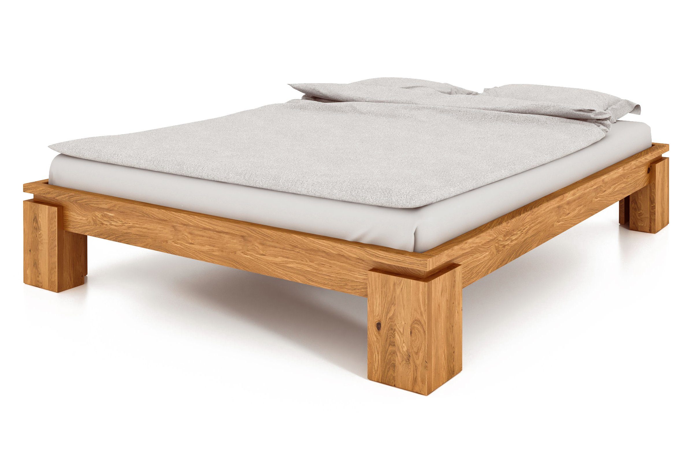 byoak Bett VINCI 180 x 200 aus Massivholz, ohne Kopfteil, Naturgeölt