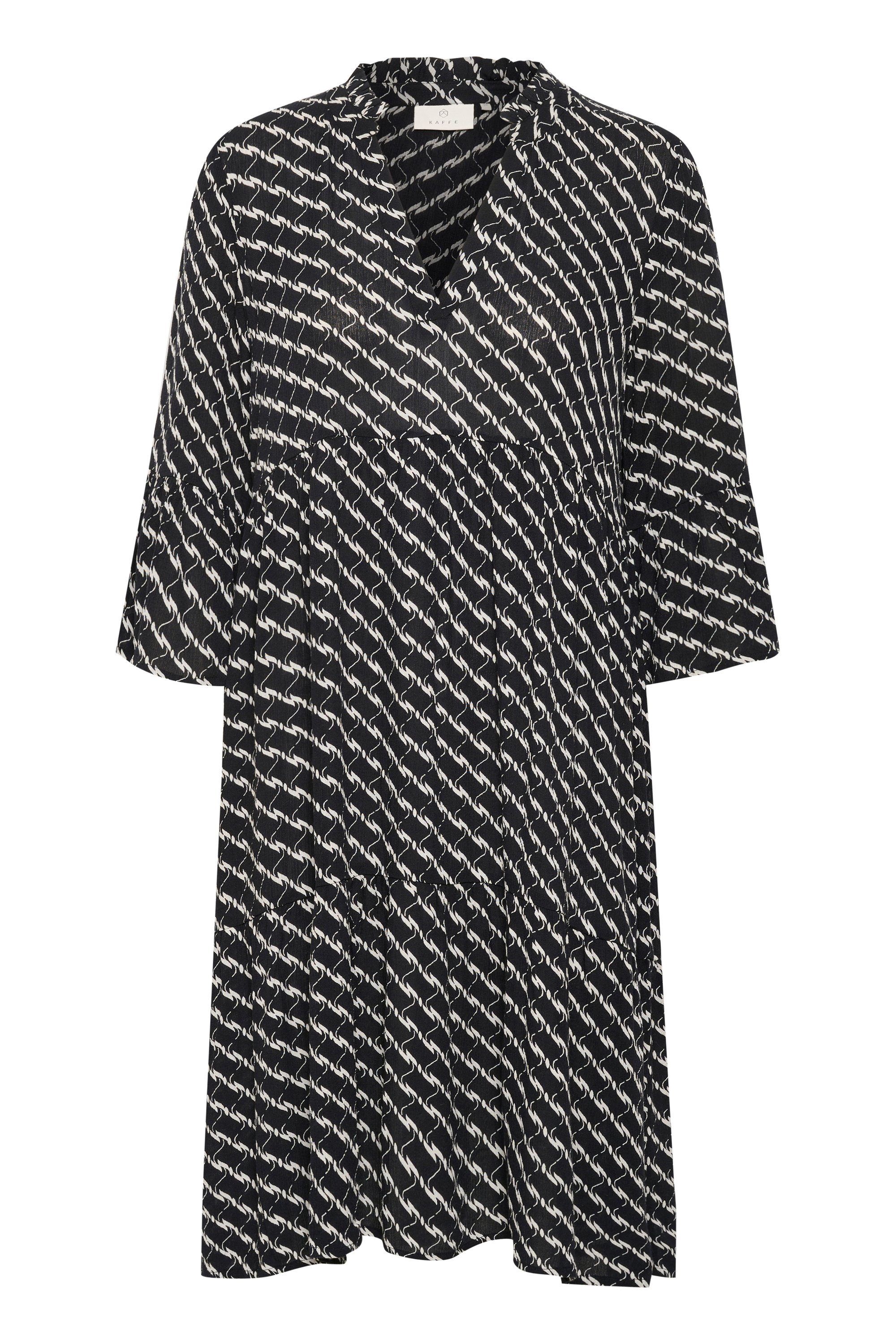 Graphic Jerseykleid Kleid KAFFE Black/Chalk Print KAmarita