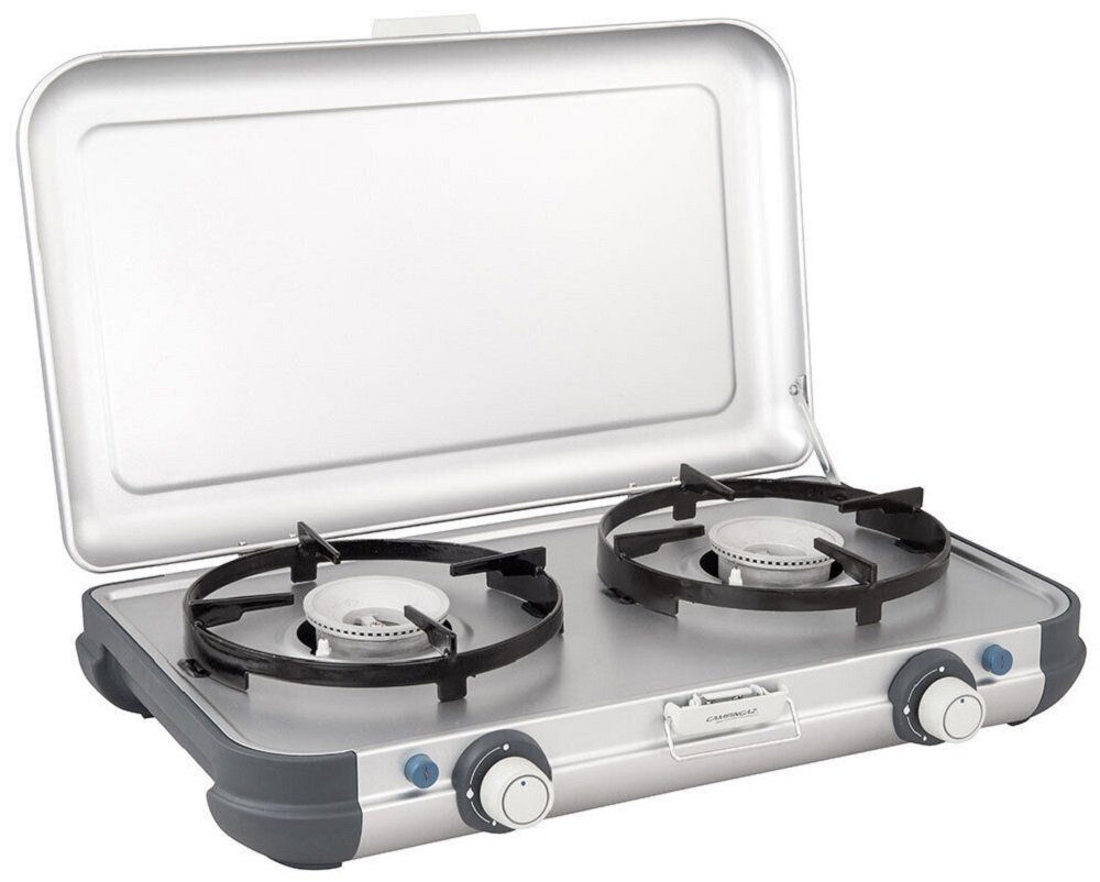 Campingaz Gaskocher Campingkocher Camping Kitchen 2 CV Piezo 2 x 2000 W, (Packung, Packung), 49 x 35 x 10 cm