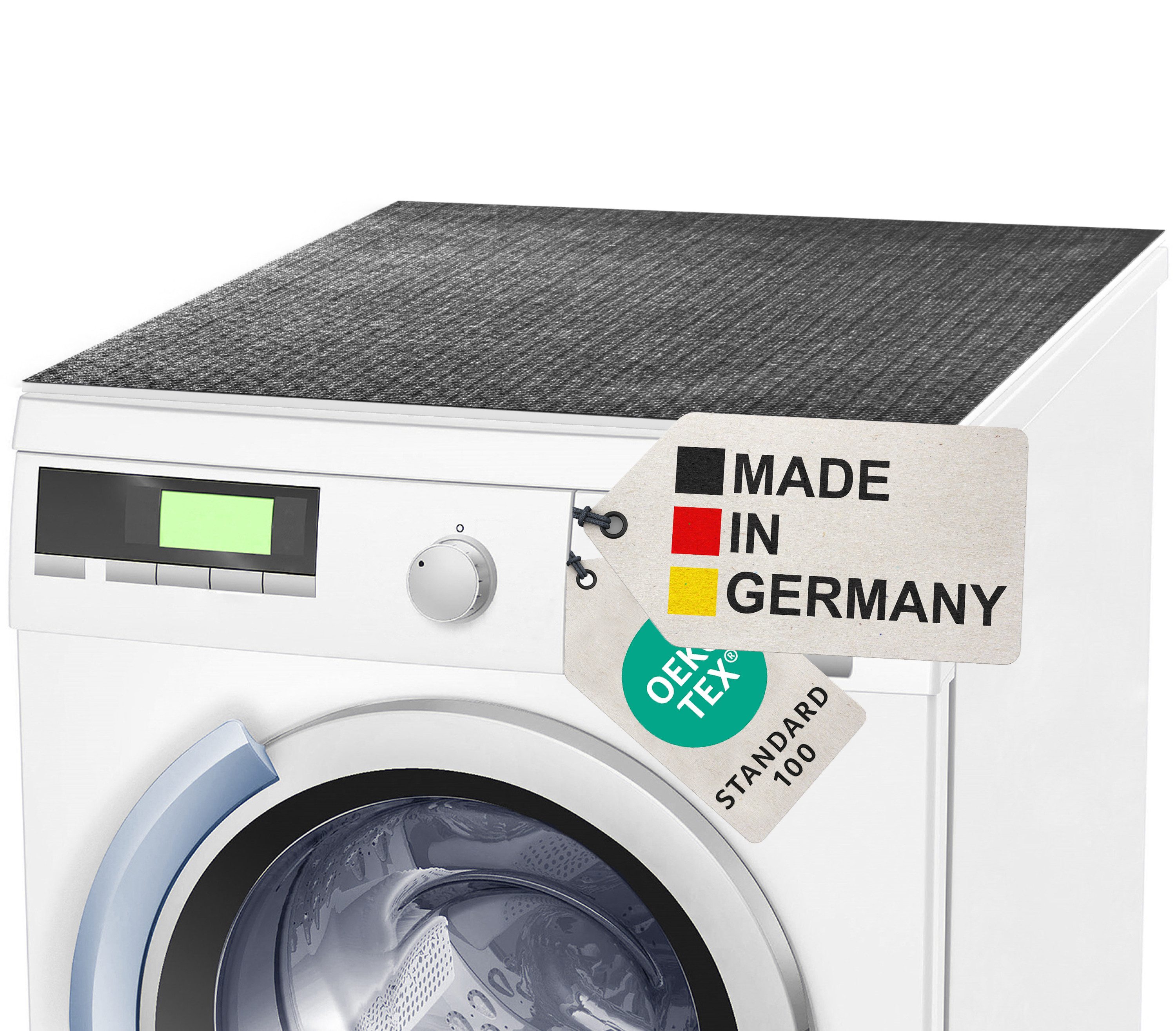 BAUHELD Antirutschmatte Waschmaschine [Made in Germany], 60x60 cm, Waschmaschinenauflage mit Vinyl-Beschichtung, Als Waschmaschinenbezug, Waschmaschinenabdeckung, Auch für Trockner