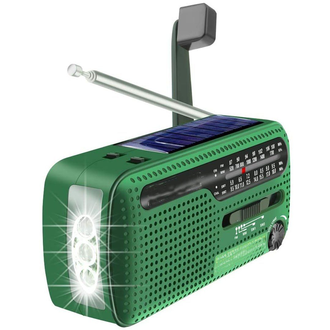 BEARSU »Kurbelradio Tragbares Solar Radio FM AM SW Eingebaute  Wiederaufladbare Batterie LED Dynamo Lampe Powerbank für Wandern Camping  Ourdoor Notfall« Radio online kaufen | OTTO