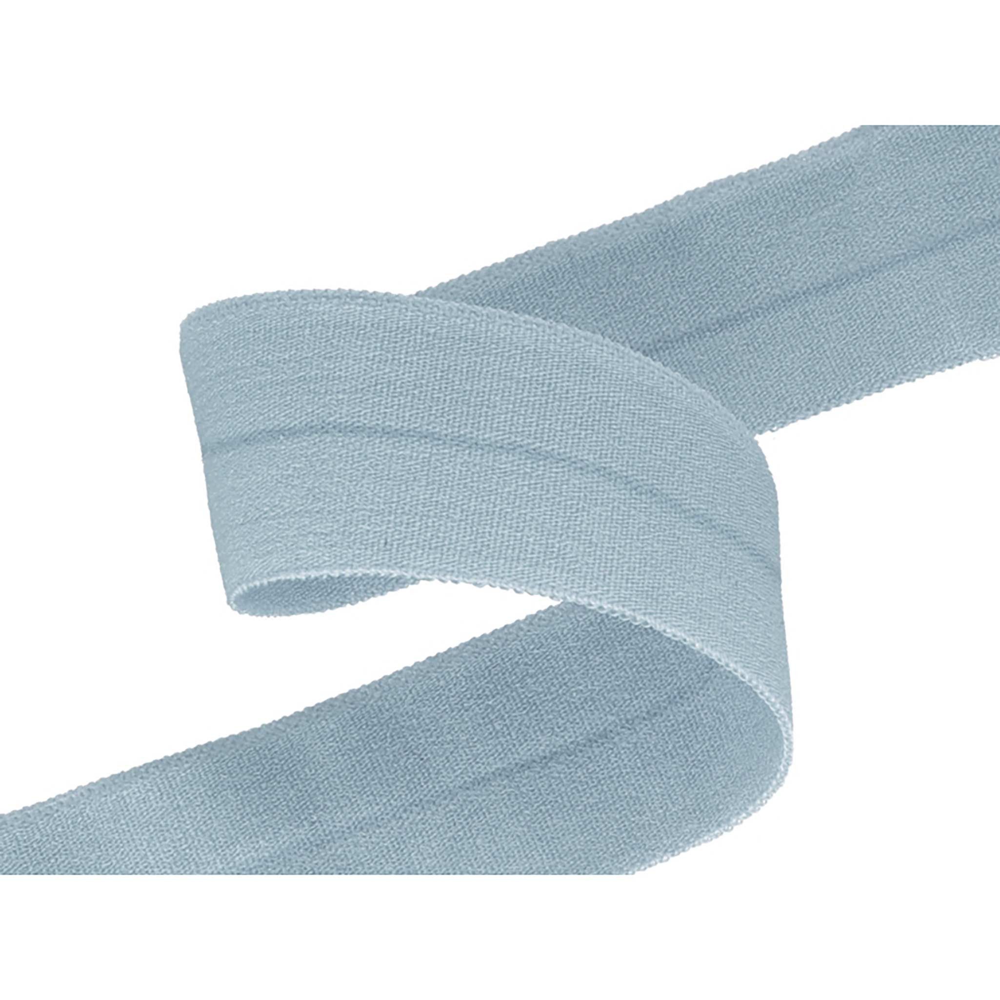 maDDma Gummiband Falzgummi 100m Faltgummi 20mm hochelastisch Faltgummi Schrägband, 091 - blaugrau