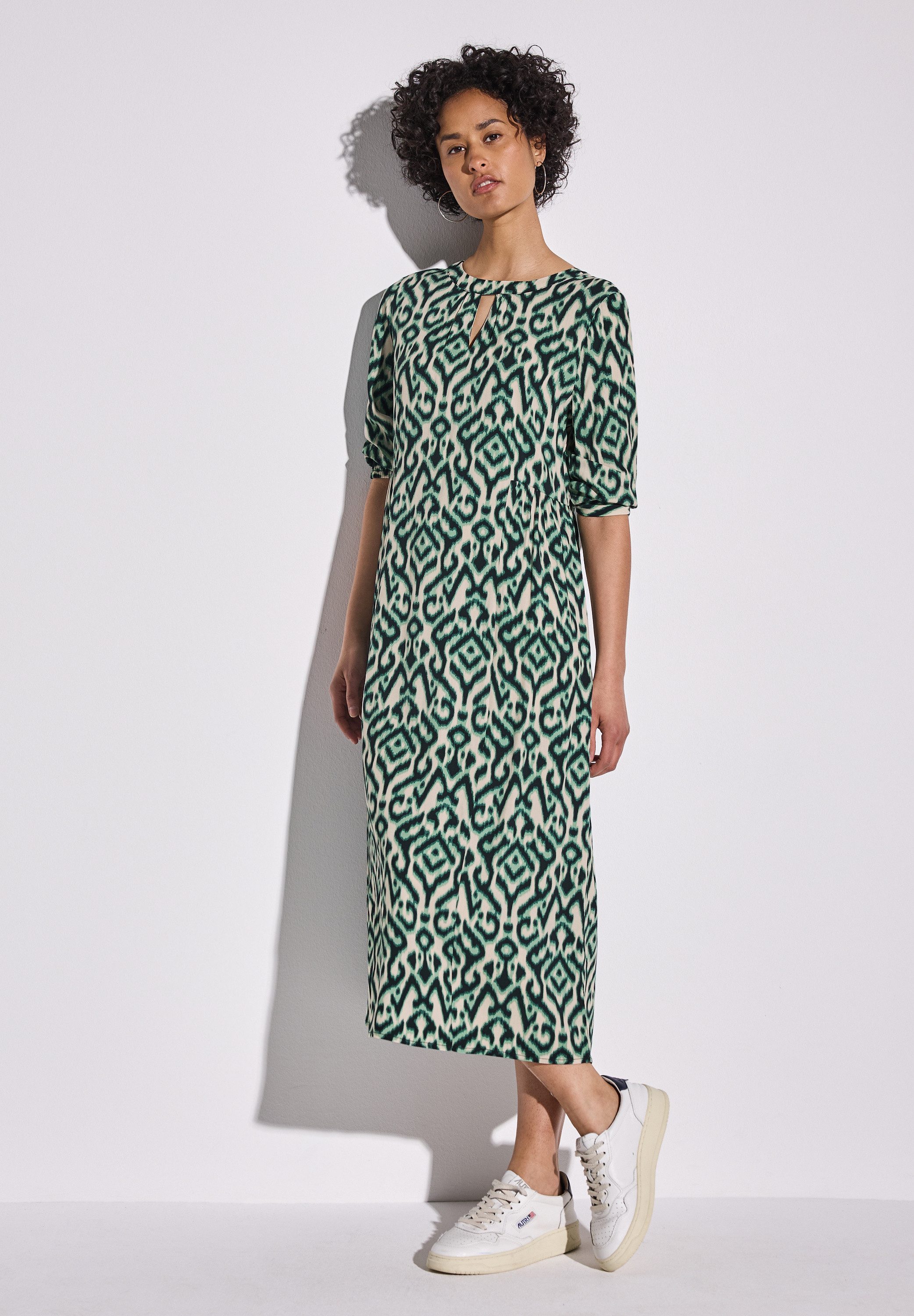 STREET ONE Midikleid mit Rundhalsausschnitt