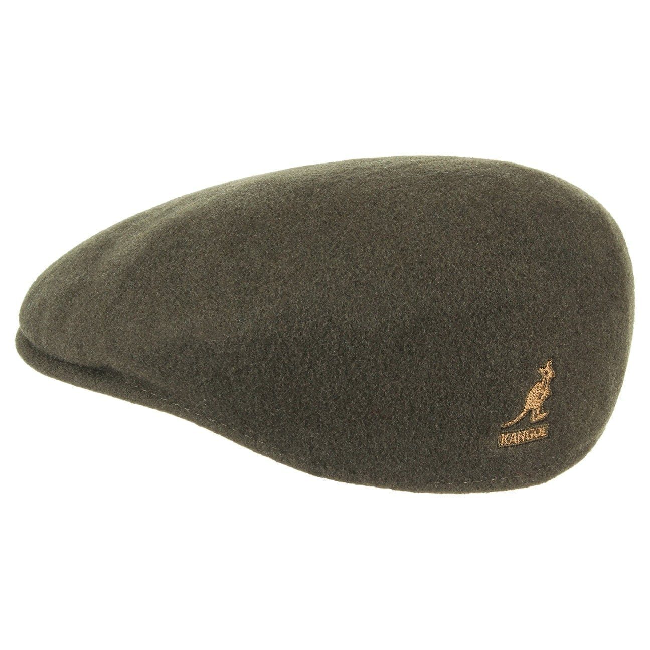 Schirm Kangol Cap Schiebermütze (1-St) mit Flat oliv