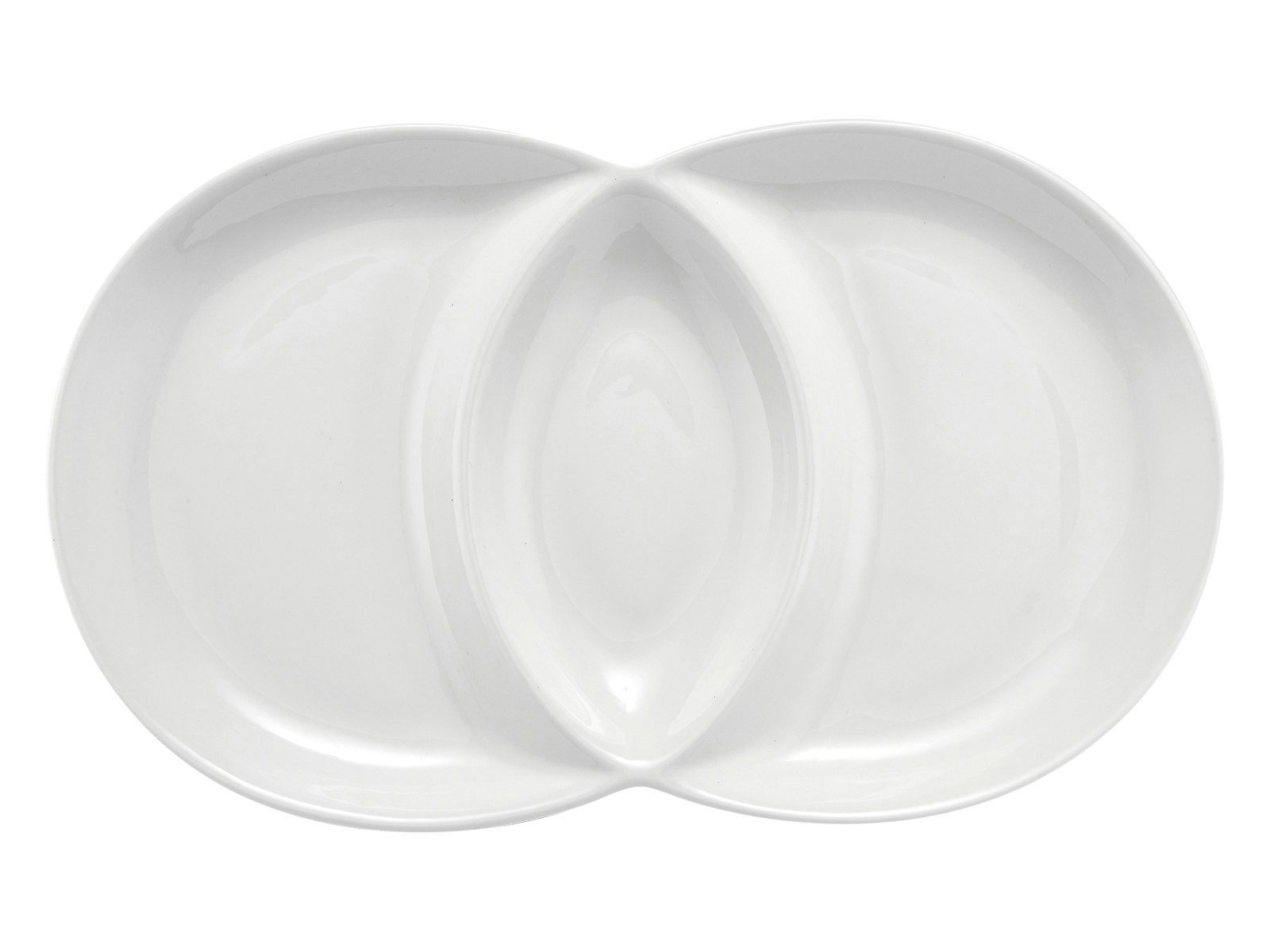 Ladelle Servierteller Alto Serve & Share Servierteller loopförmig weiß 43cm, Porzellan, (Servierteller)