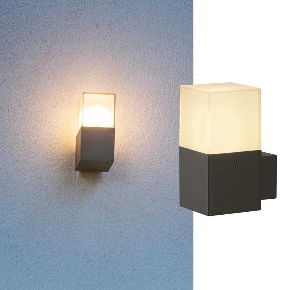 SLV Außen-Wandleuchte Wandleuchte Grafit, anthrazit, E27, max.11W, IP44