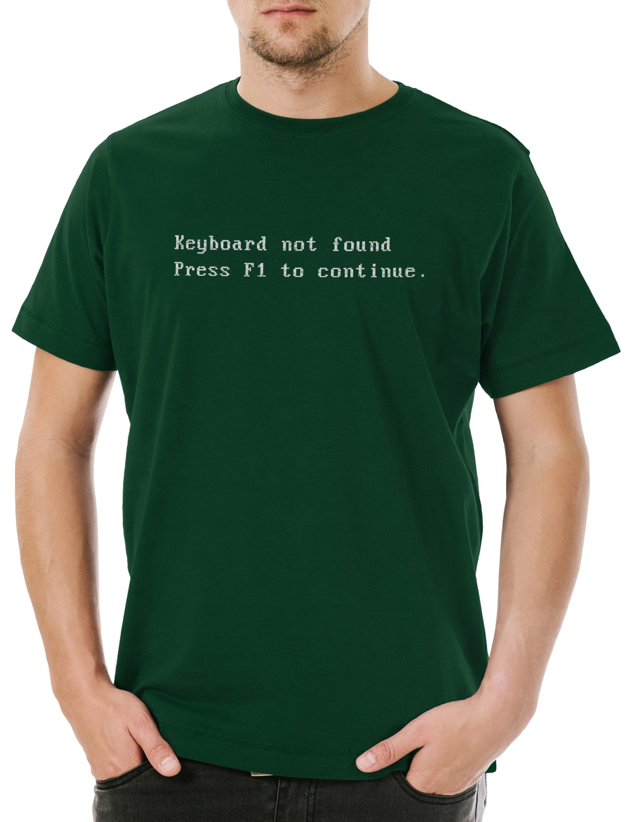 Print-Shirt Urban Backwoods Not Found Herren T-Shirt Grün Größe L