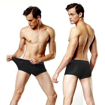 Anqier Boxershorts Solid Boxershorts Herren Männer,Herren Männer Unterhosen Baumwolle (6er SET (Packung, 6-St), Unterwäsche Unterhosen Männer Retroshorts) aus Baumwolle