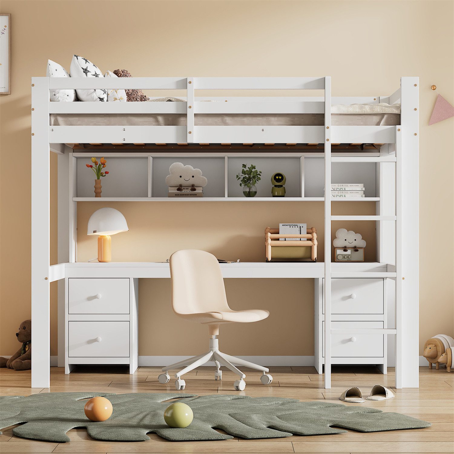 autolock Hochbett 90*200cm Hochbett, Kinderbetten,Bett oben, günstig online kaufen