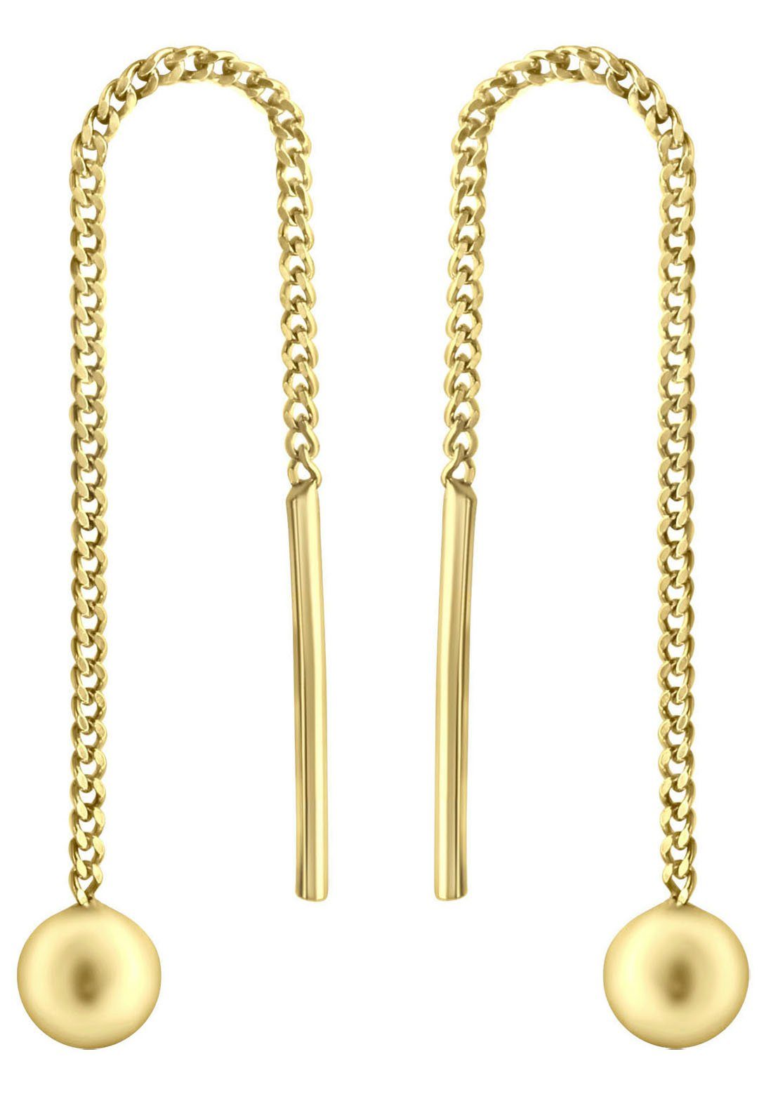 Firetti Paar Ohrhänger Schmuck Geschenk Gold 333 Ohrschmuck Durchzieher Kugel