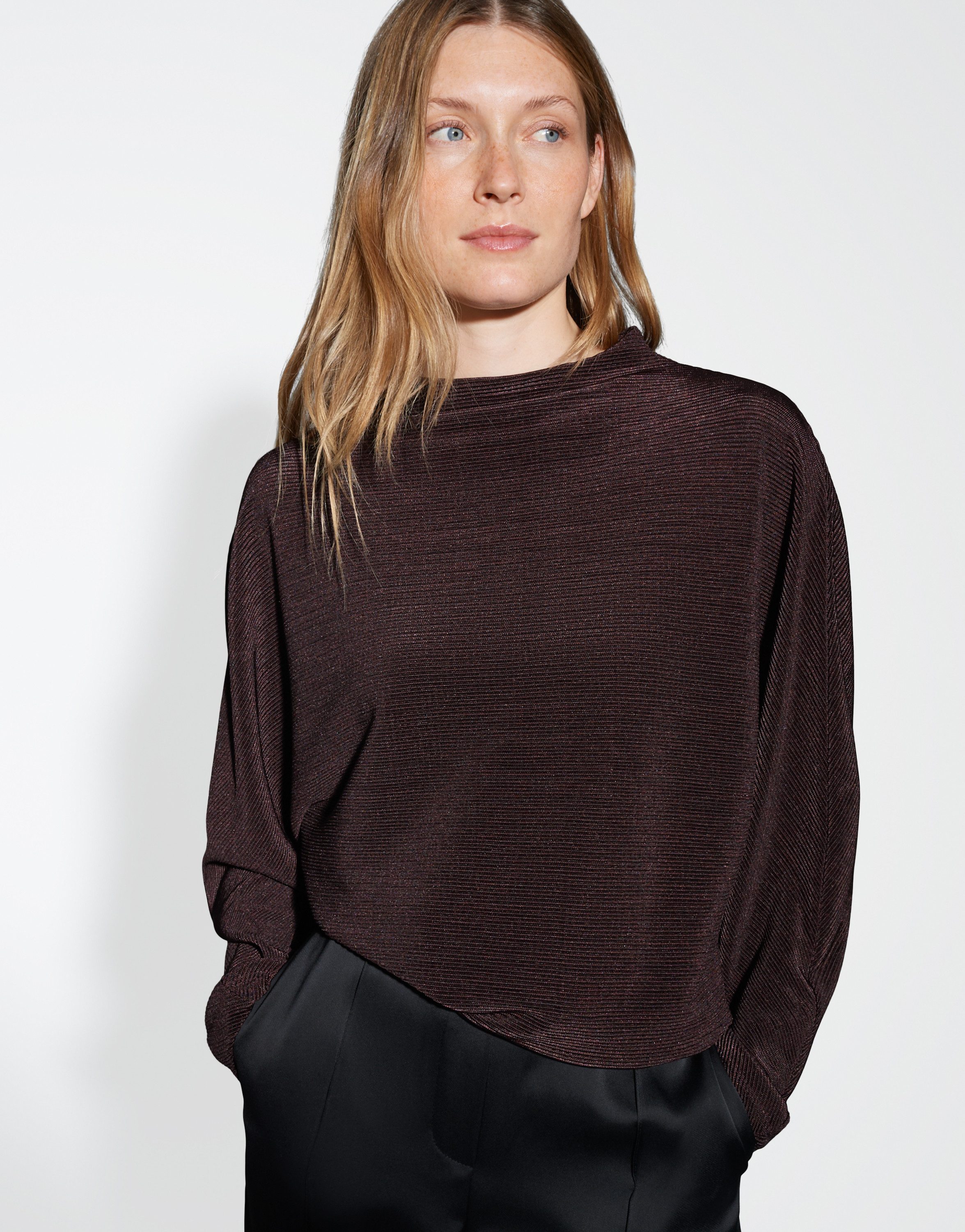 OPUS Langarmshirt SAGLANZ Loose mit Glanz günstig online kaufen